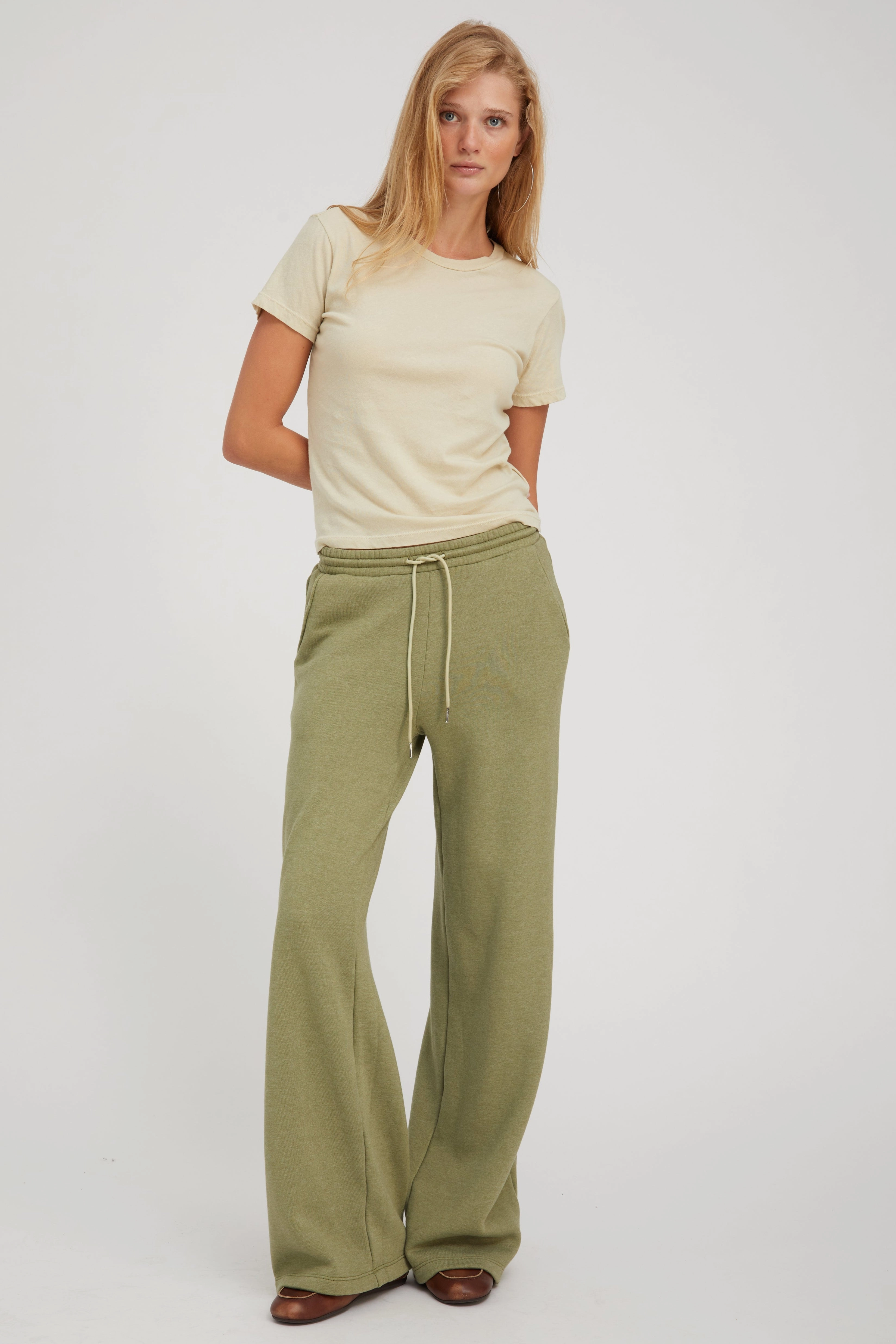 Pistachio Cotton Baby Tee Minimalist Cuff