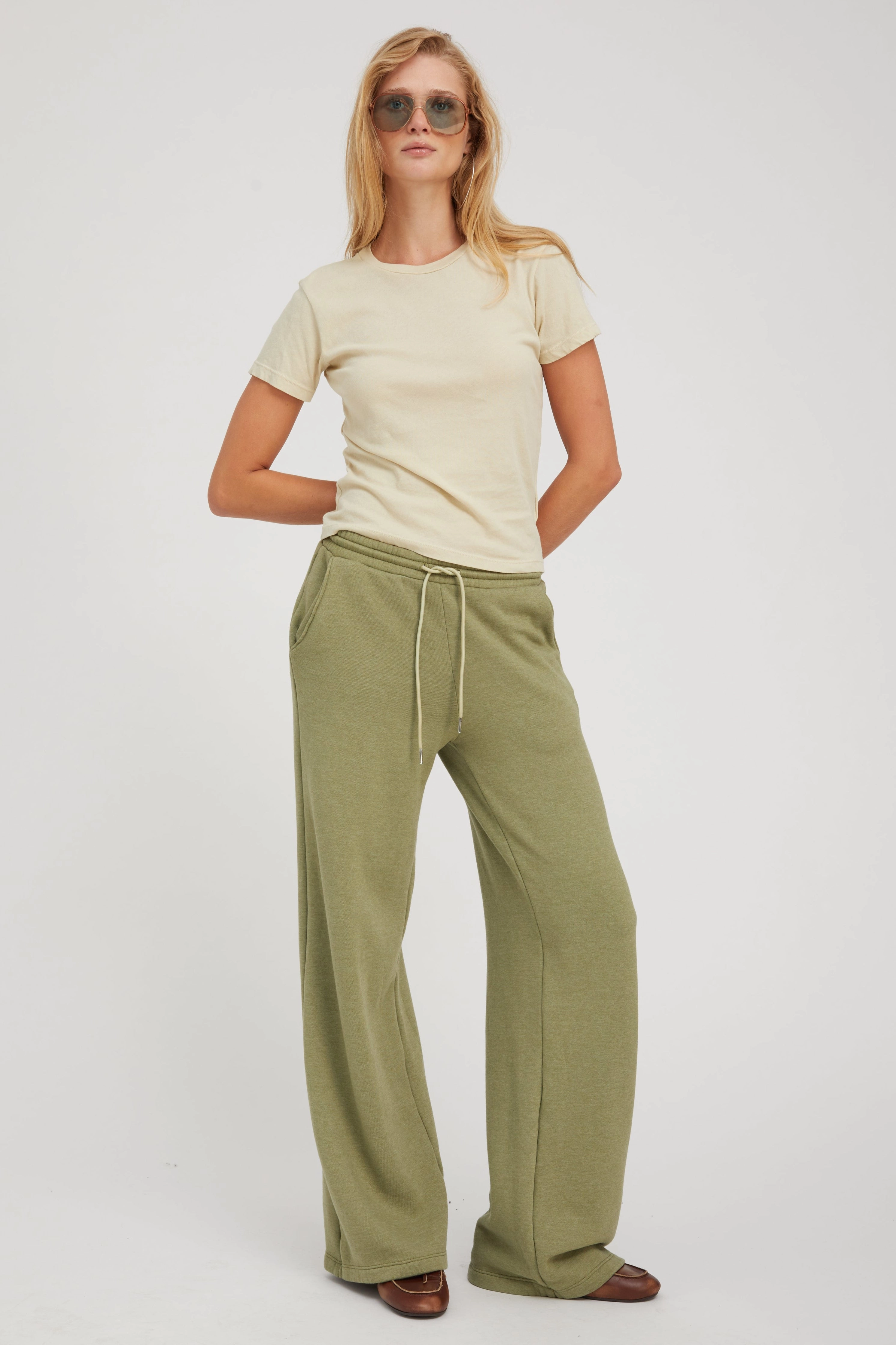 Double Layered Hem Pistachio Cotton Baby Tee