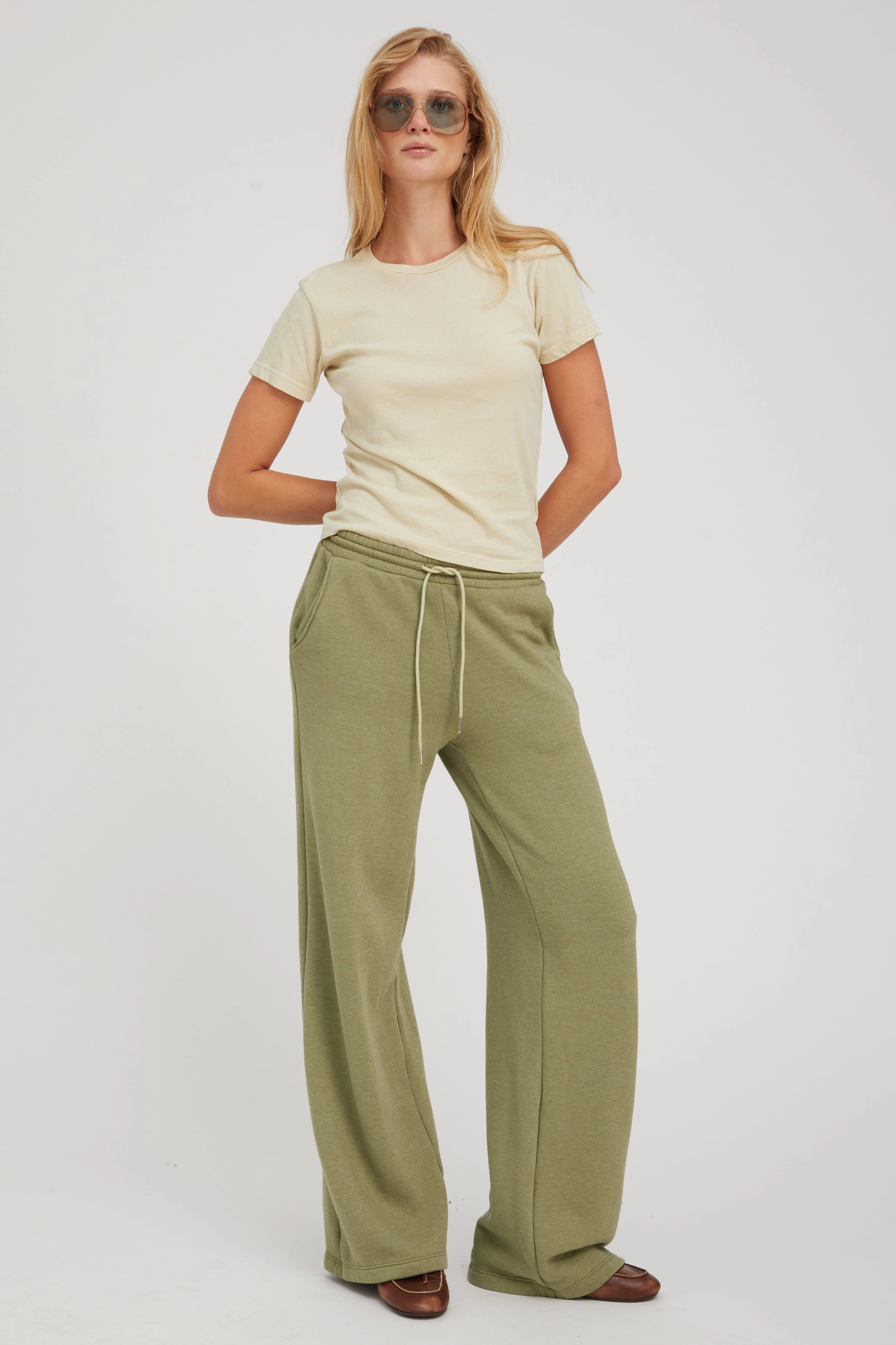 Double Layered Hem LayeringFriendly Weight Pistachio Cotton Baby Tee