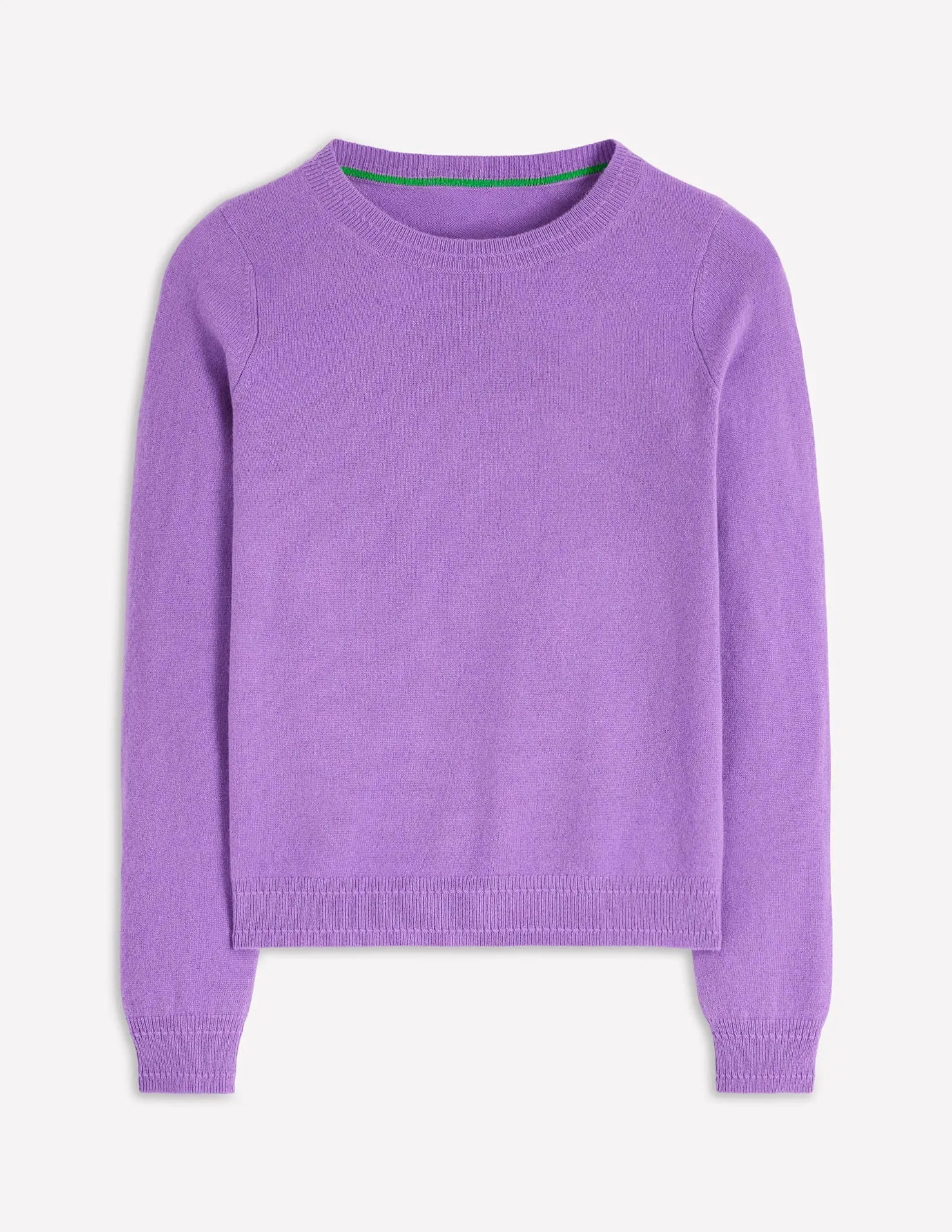 Eva Cashmere Crew Neck Jumper-Purple Topaz OekoTex Certified