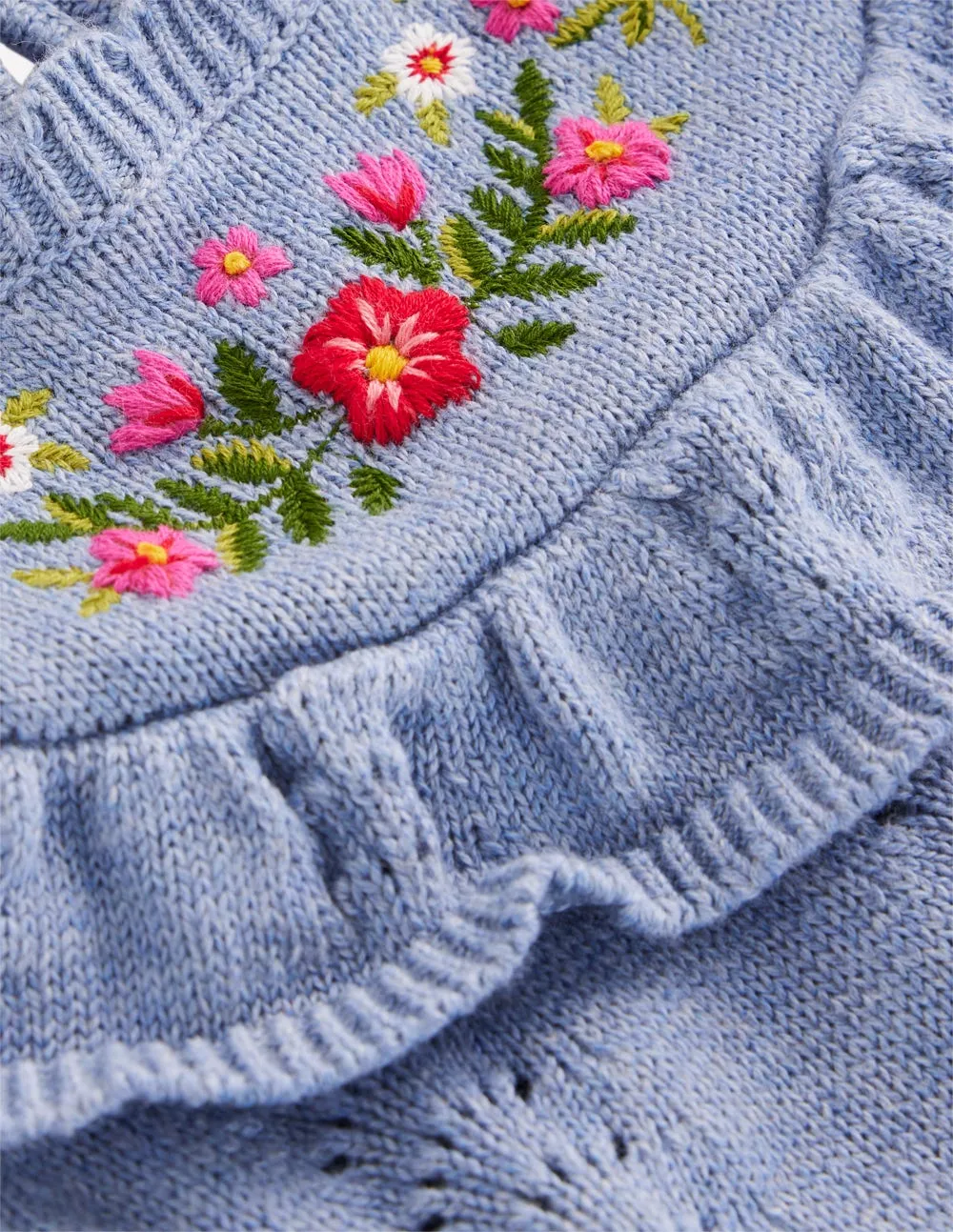 Pointelle Knitted Dress-Glacier Lake Marl Smile Soft Theater-Night