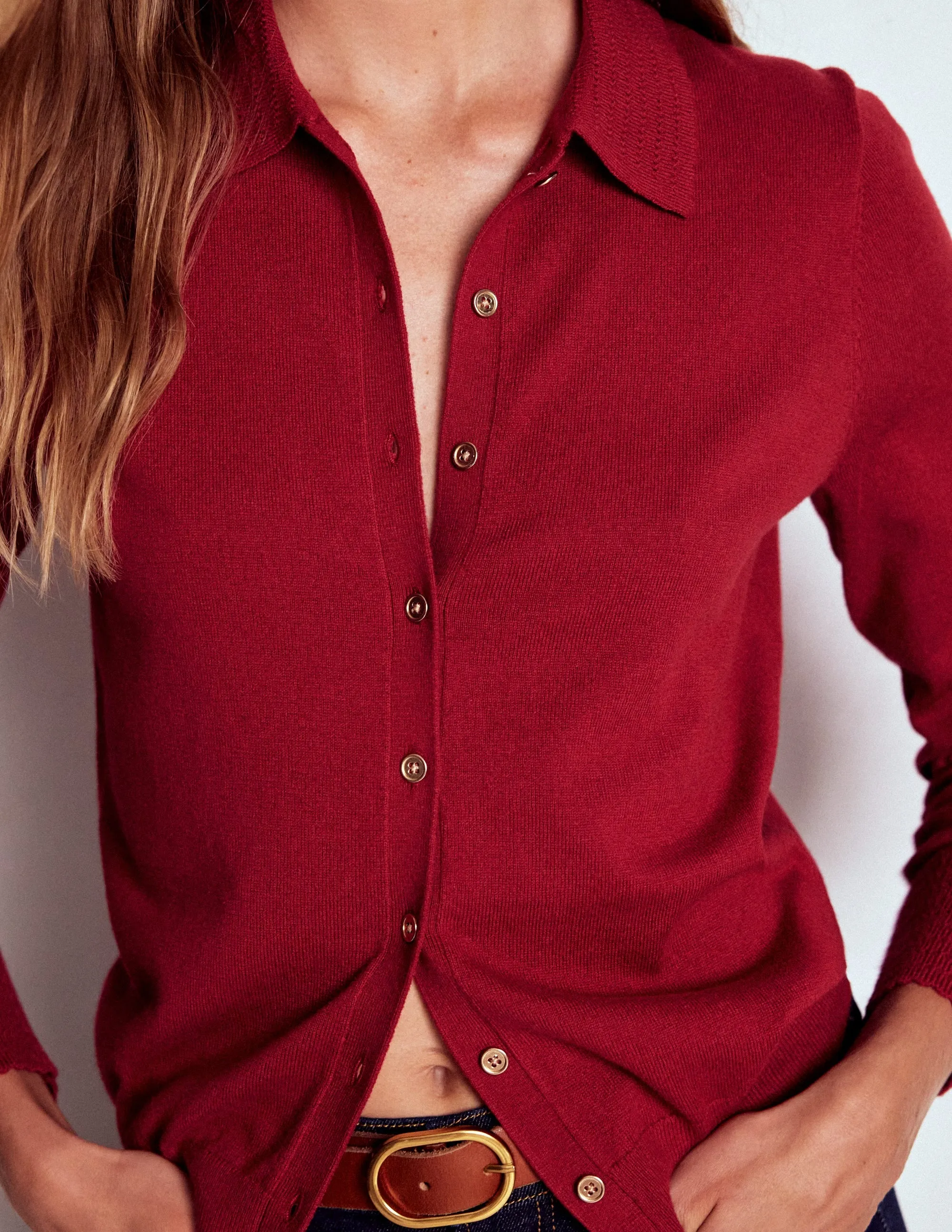 Briony Stitch Cardigan-Red Liquorice Lived In