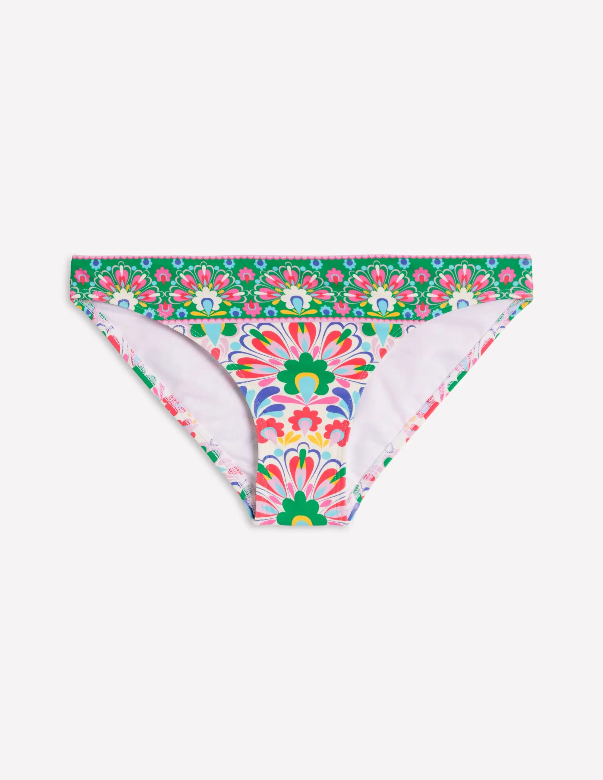 Porto Bikini Bottoms-Multi, Decorative Dandelion Poolside Getaway Multi Strap Support