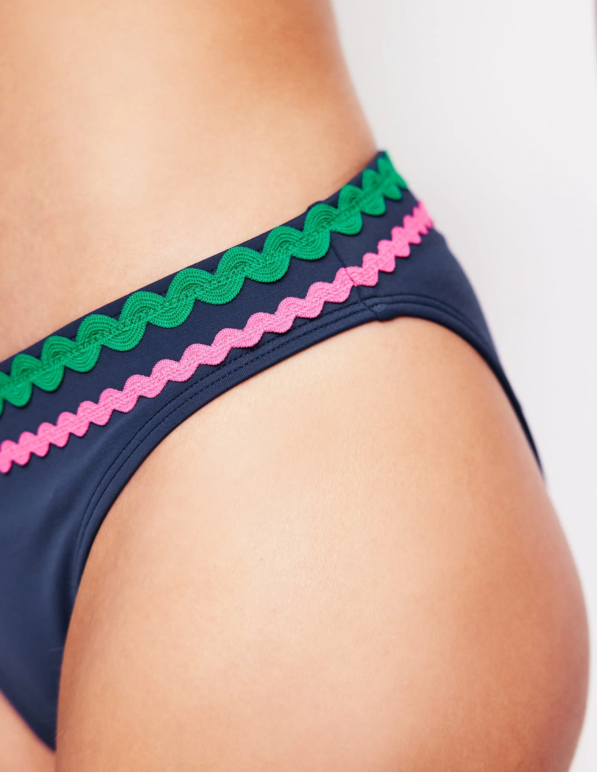 Porto Bikini Bottoms-Navy Rik Rak Swim Adventure