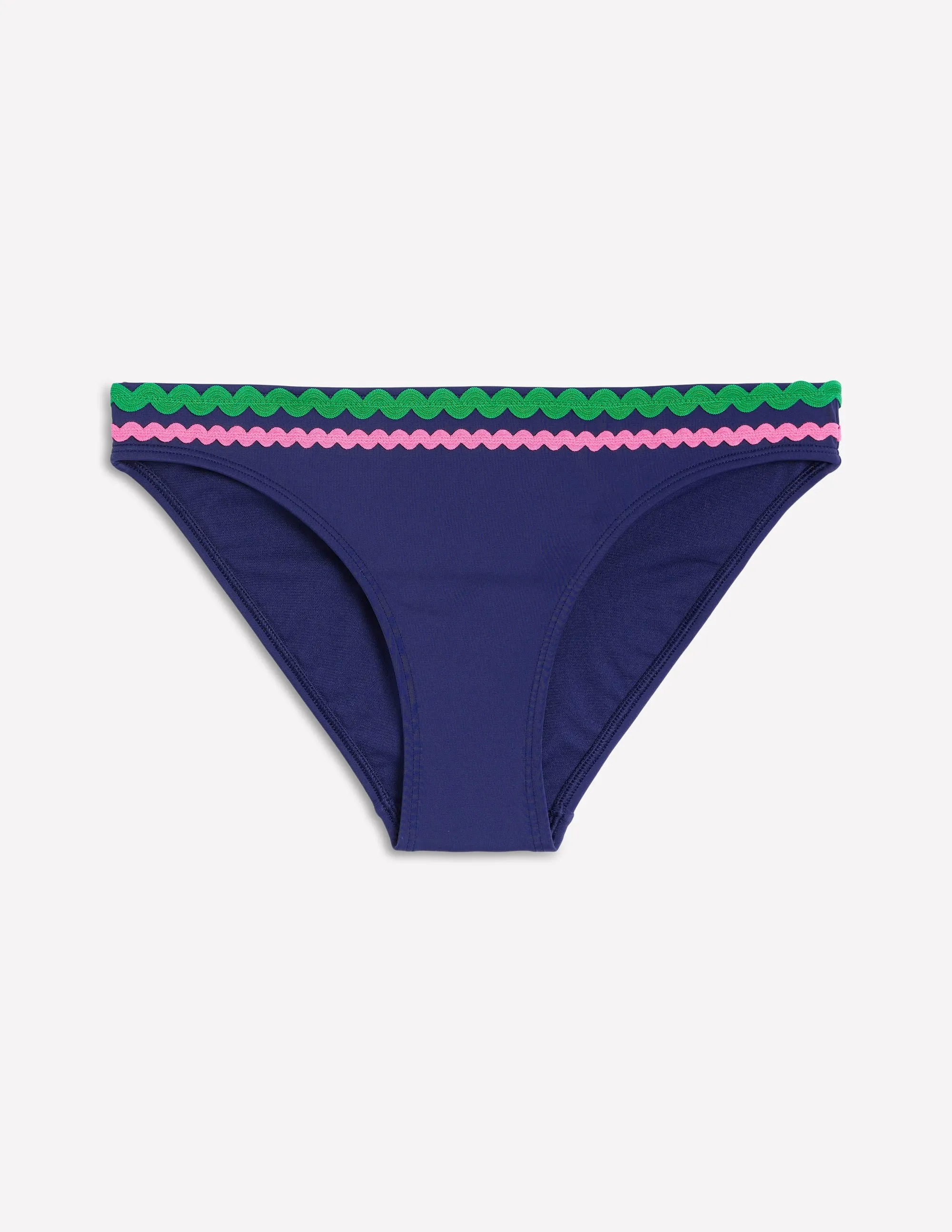 Porto Bikini Bottoms-Navy Rik Rak Resort Vibes