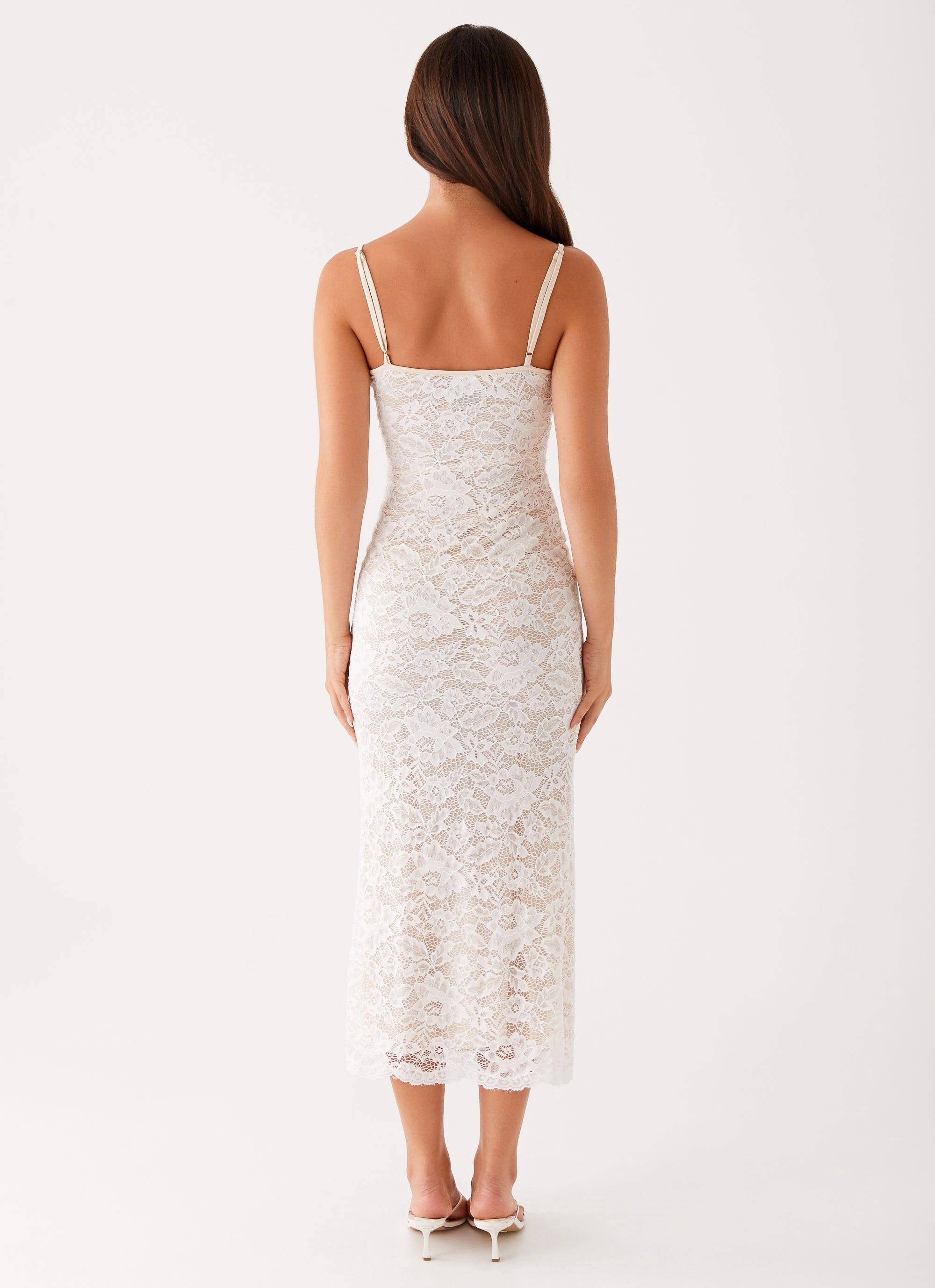 Postcards Lace Midi Dress - Ivory