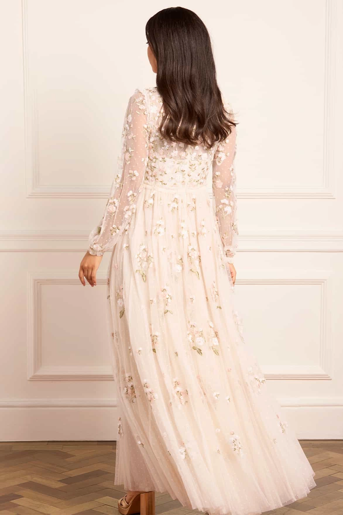 Elegant Touch Posy Round Neck Gown