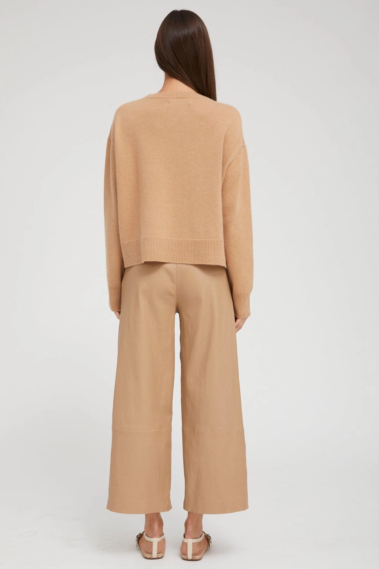 Quick Dry Performance Praline Cashmere Boxy Sweater