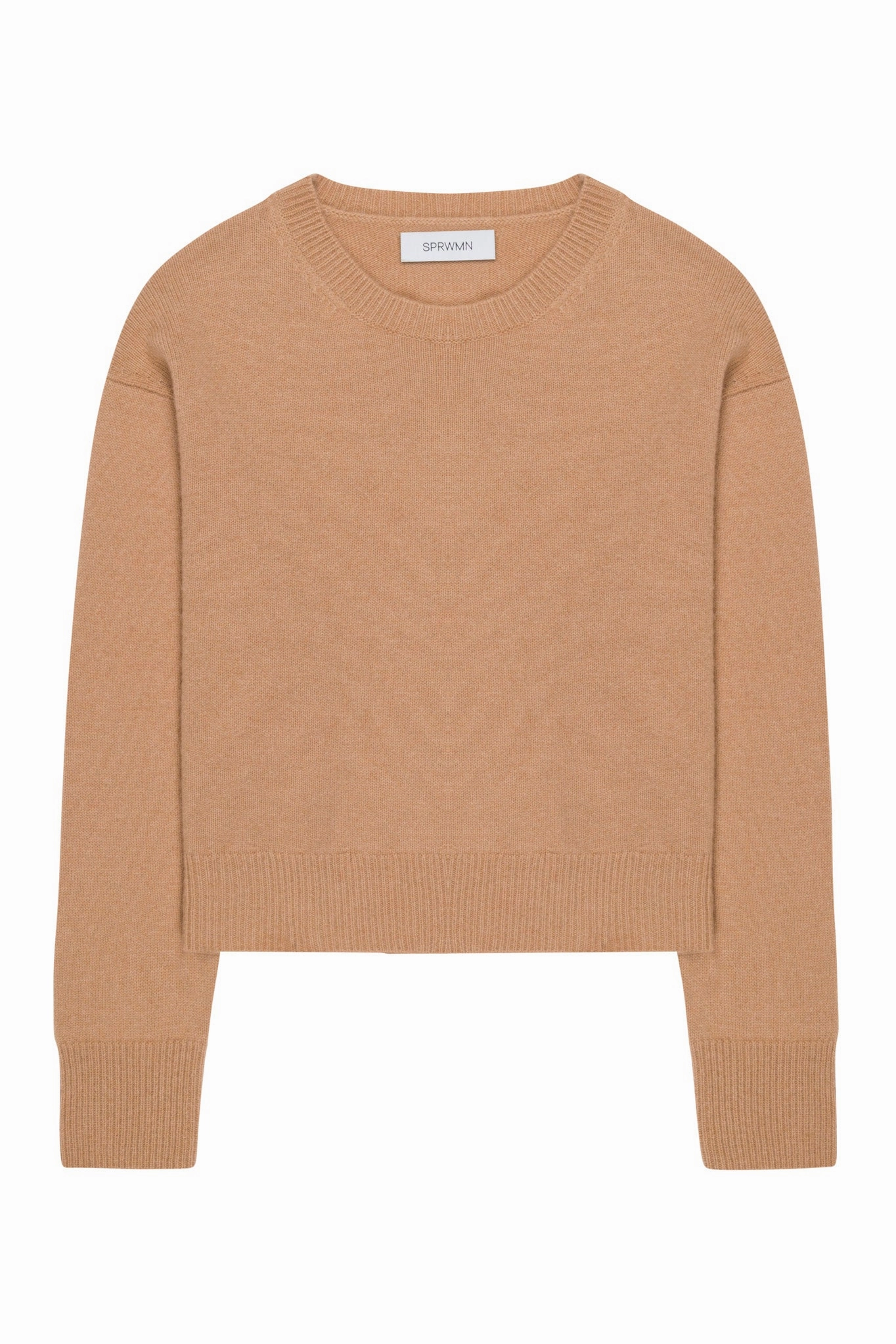 Minimalist Silhouette Praline Cashmere Boxy Sweater