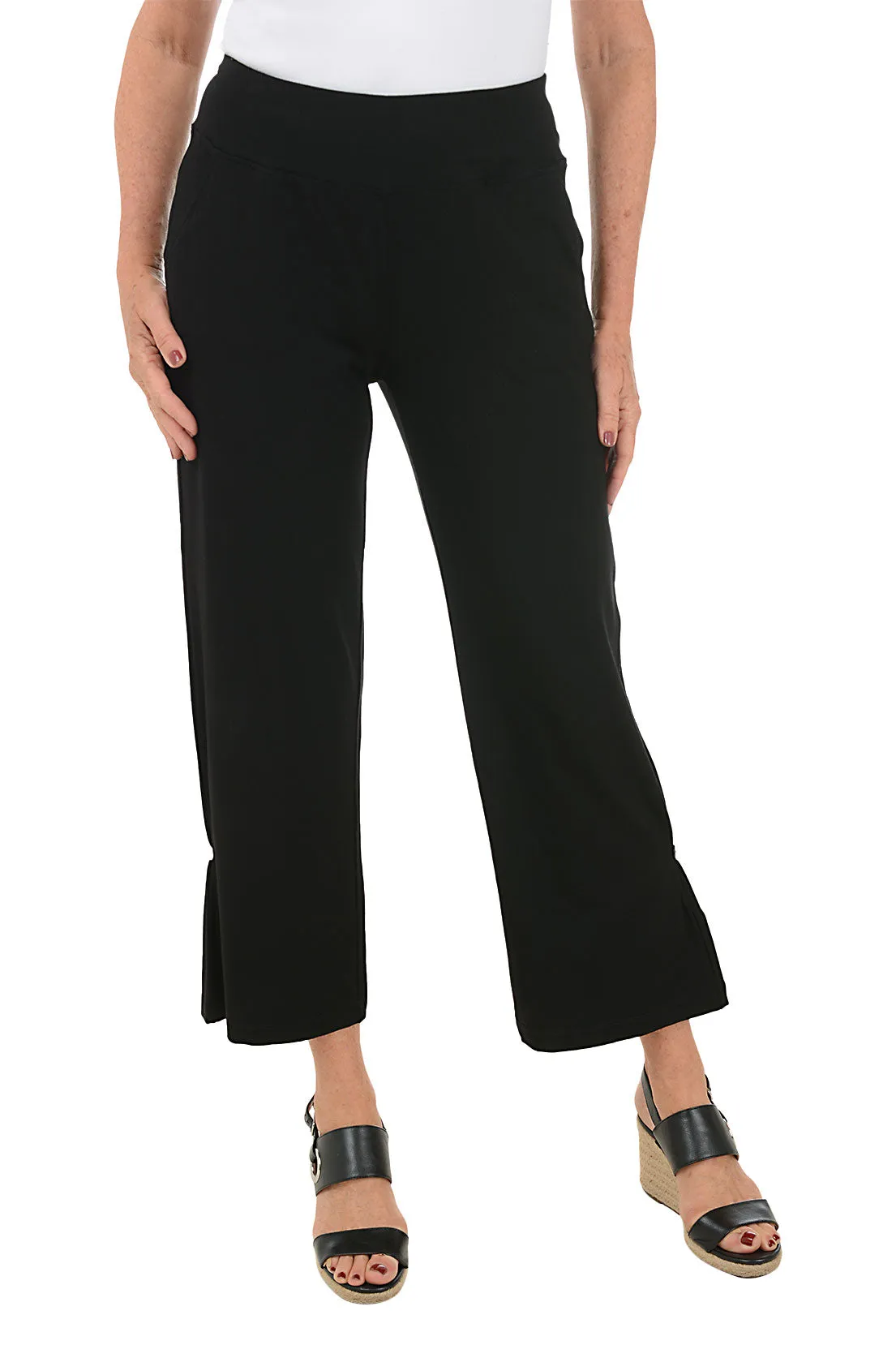 Breathable Lining Comfy Fit Side Pleat Ankle Pant