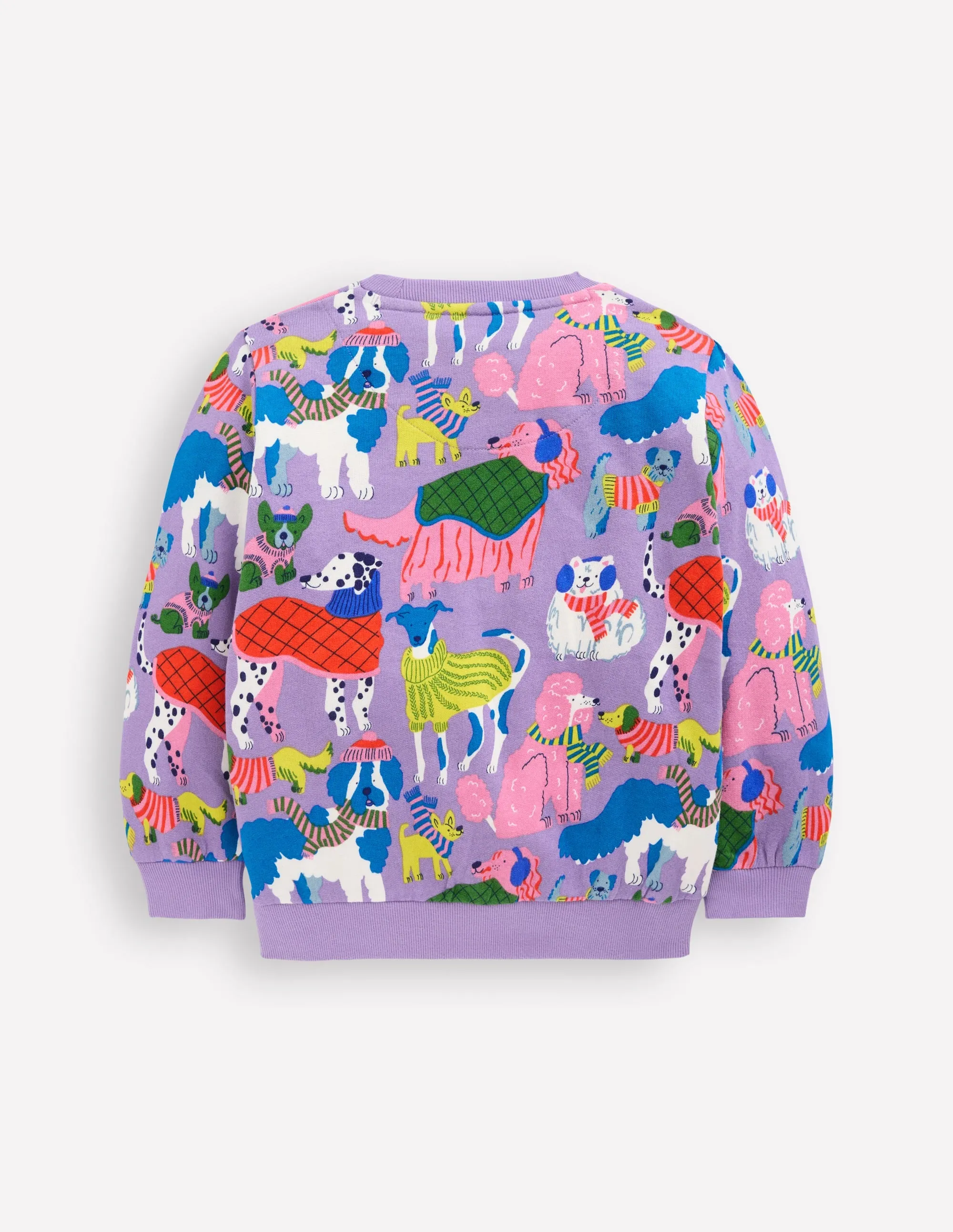 Printed Sweatshirt-Cosy Pups Office Wear