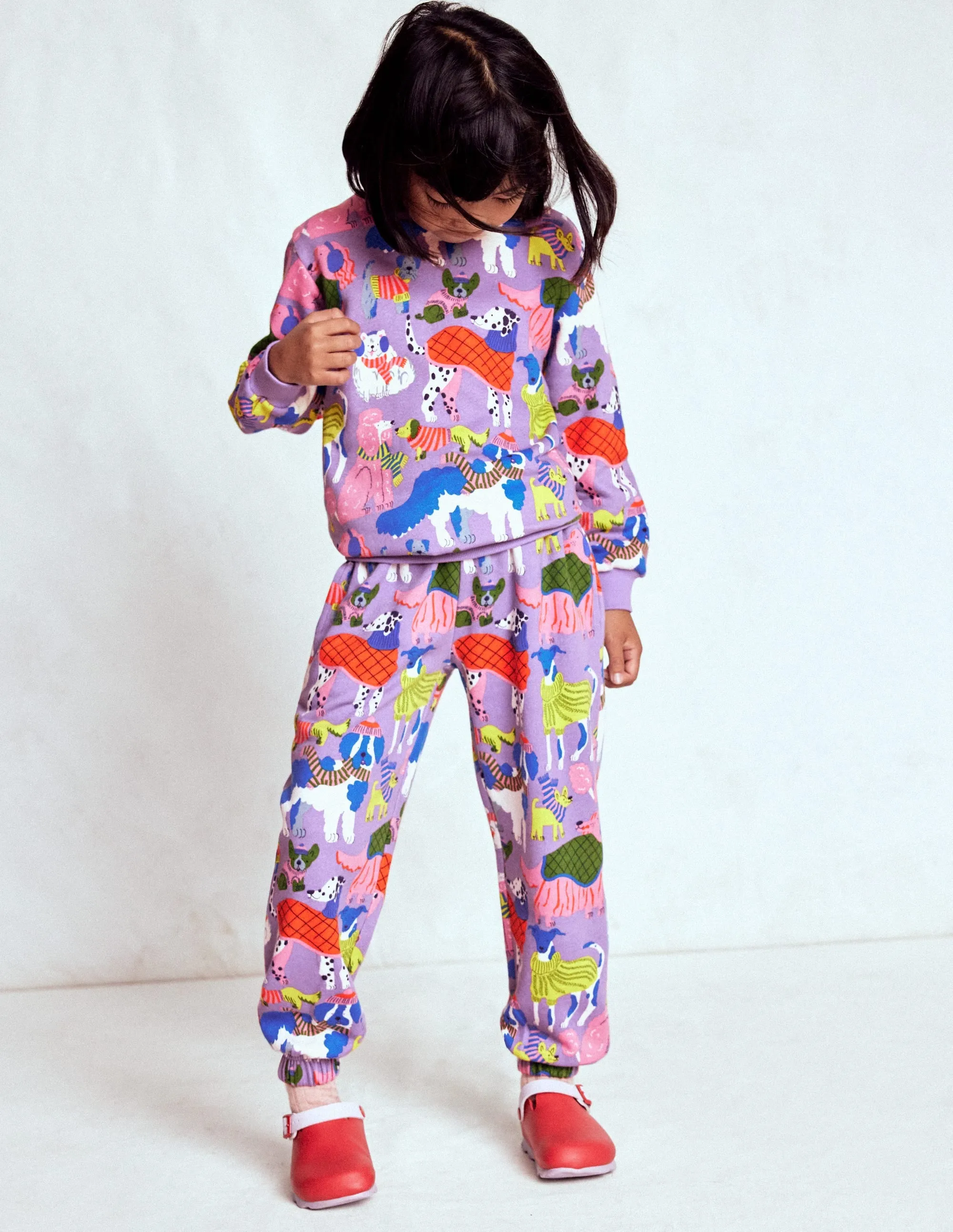 Printed Sweatshirt-Cosy Pups Chill Design