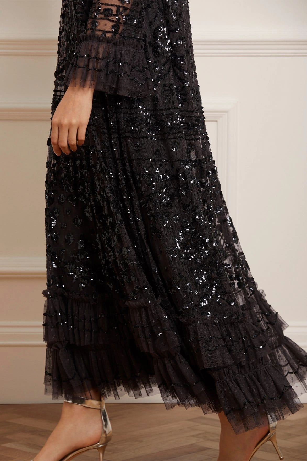 Light Blend Celia Long Sleeve Ankle Gown