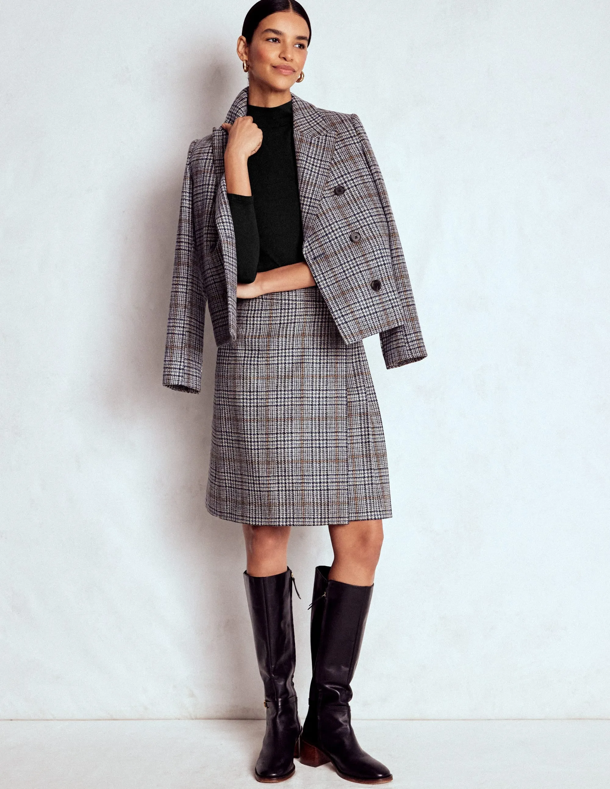 Sustainable Material Blend Convertible Sleeve Adaptation Puff Shoulder Jersey Top-Black