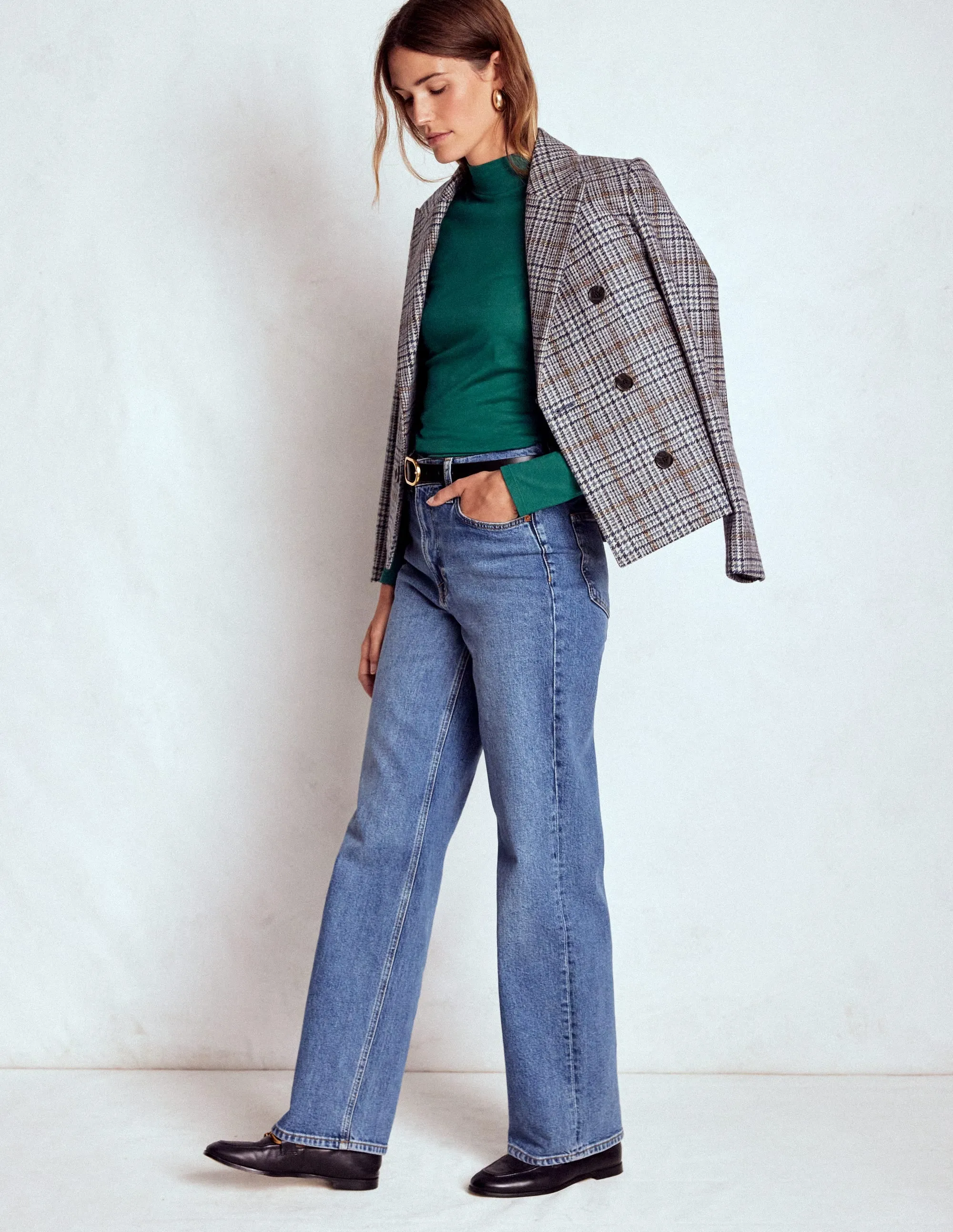 Puff Shoulder Jersey Top-Emerald Night SeamlessKnitConstruction Fashionable Tank