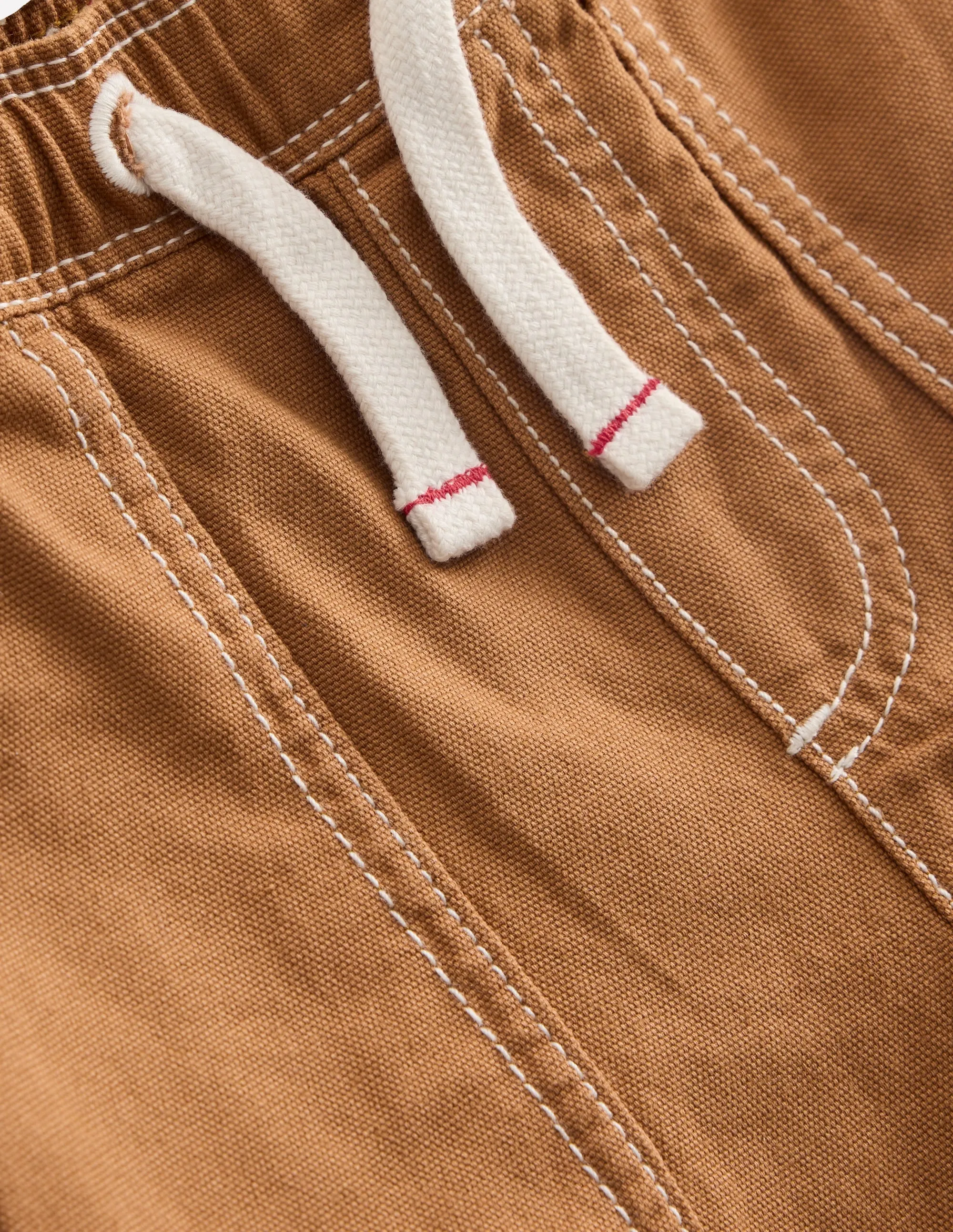 Summer Comfort No Ride Up Design Pull-On Cotton Shorts-Butterscotch Brown