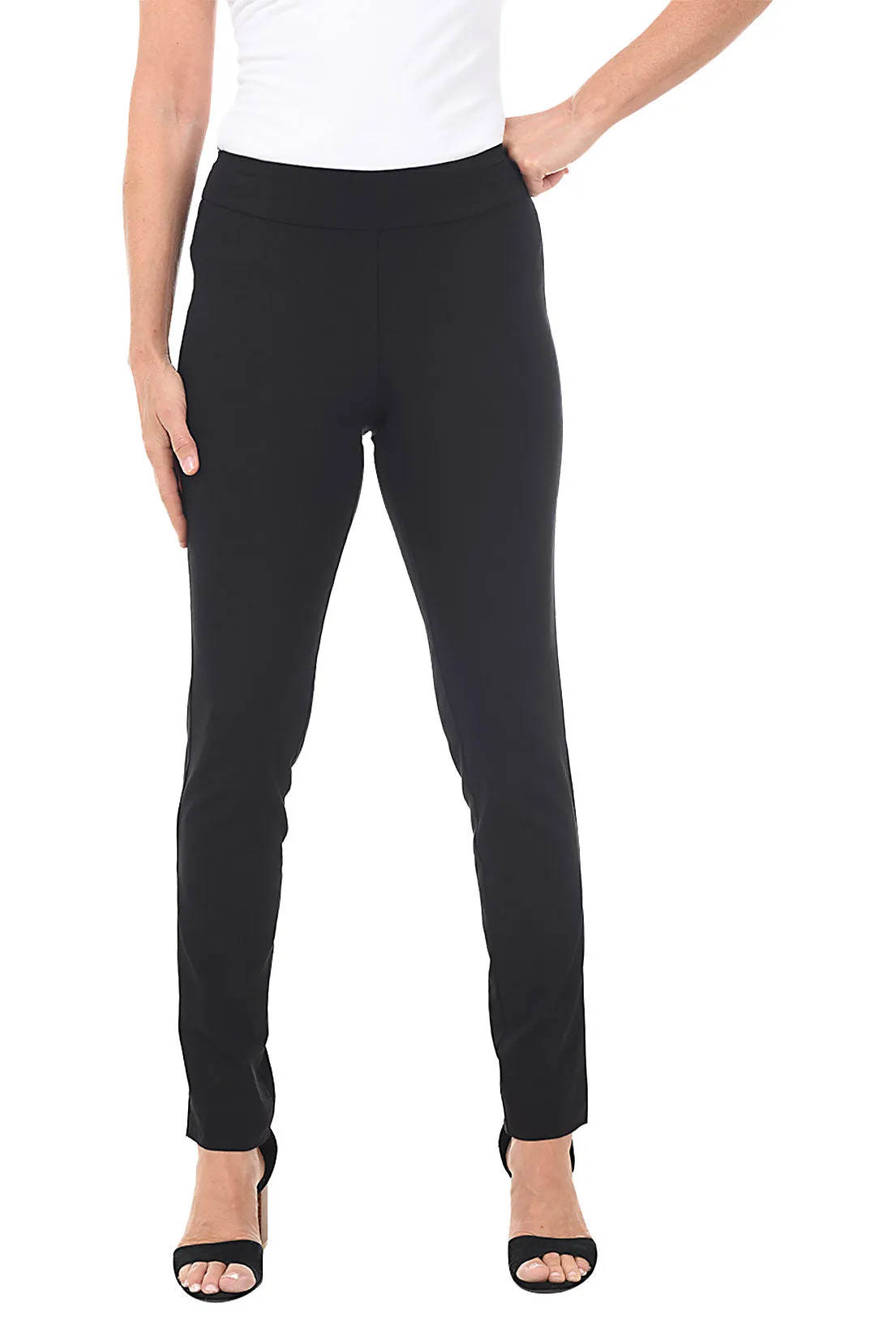 Mesh Panel Pull-On Slim Full-Length Pant