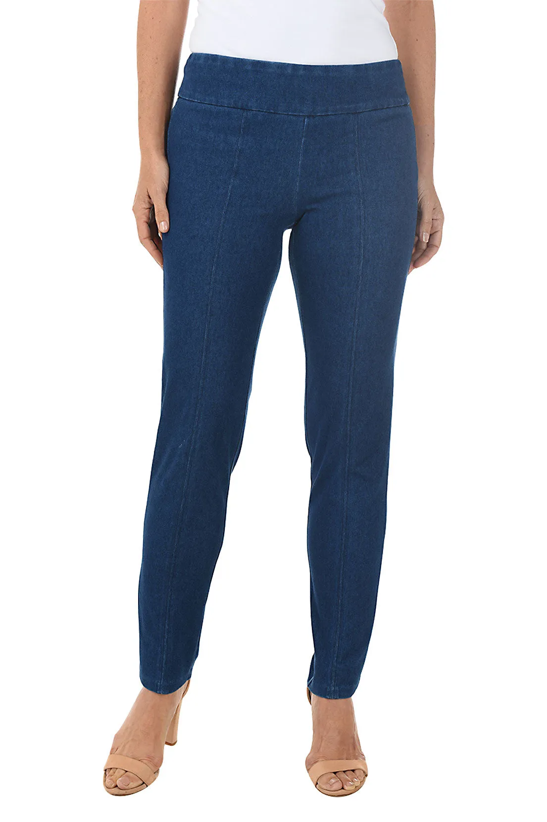 Functional Comfort Pull-On Slim Leg Denim Pant