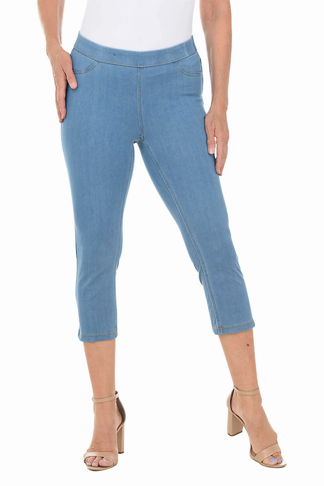 elastic waistband Pull-On Capri-Length Jegging