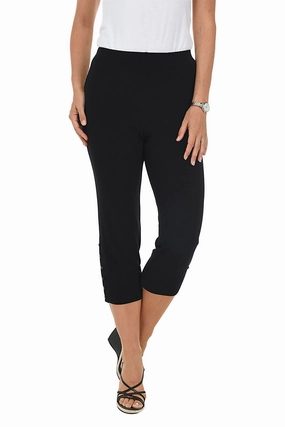 Chilly Day Layers Pull-On Side Button Capri Pant