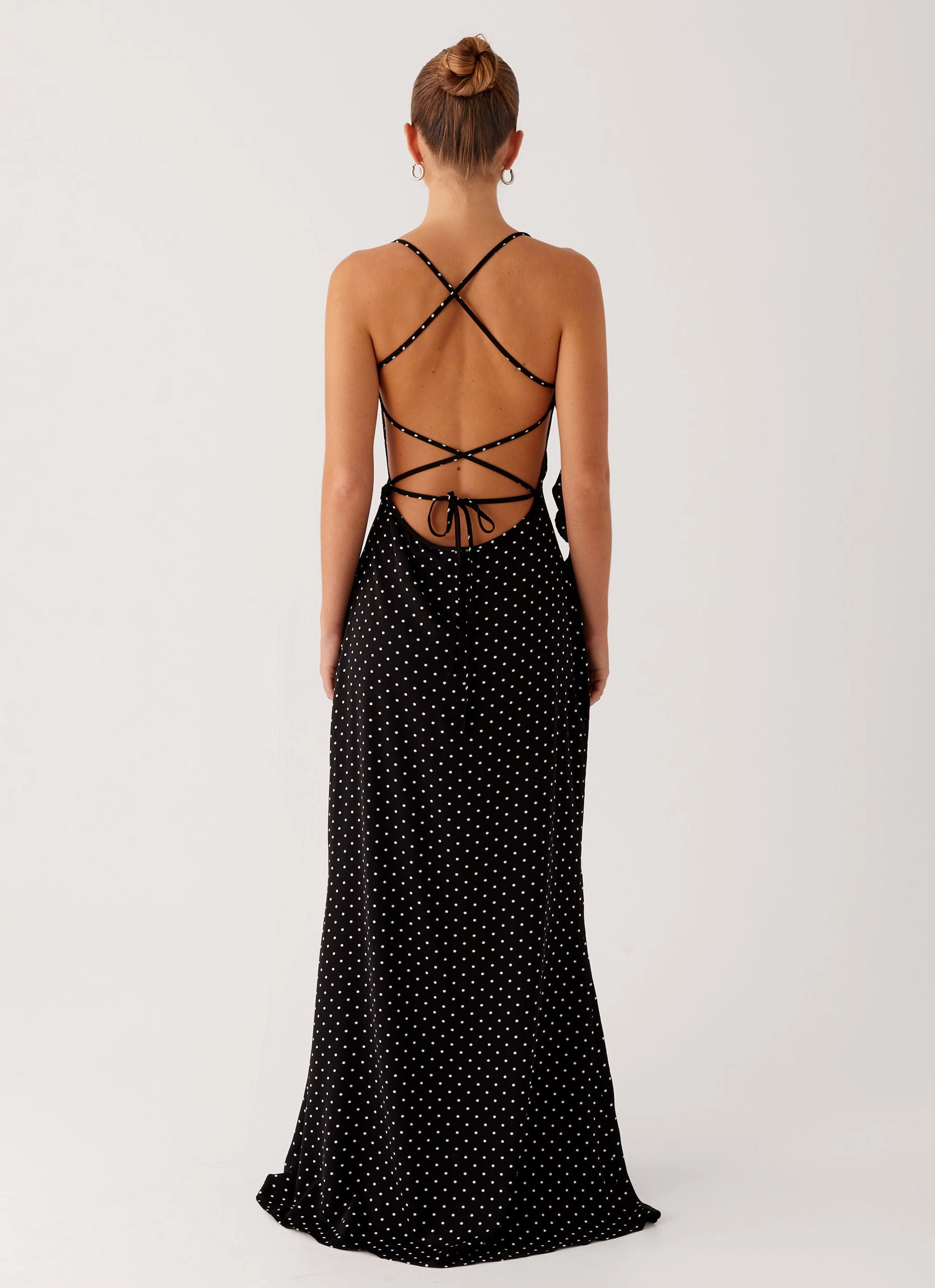 Purely Maxi Dress - Black Polka Dot