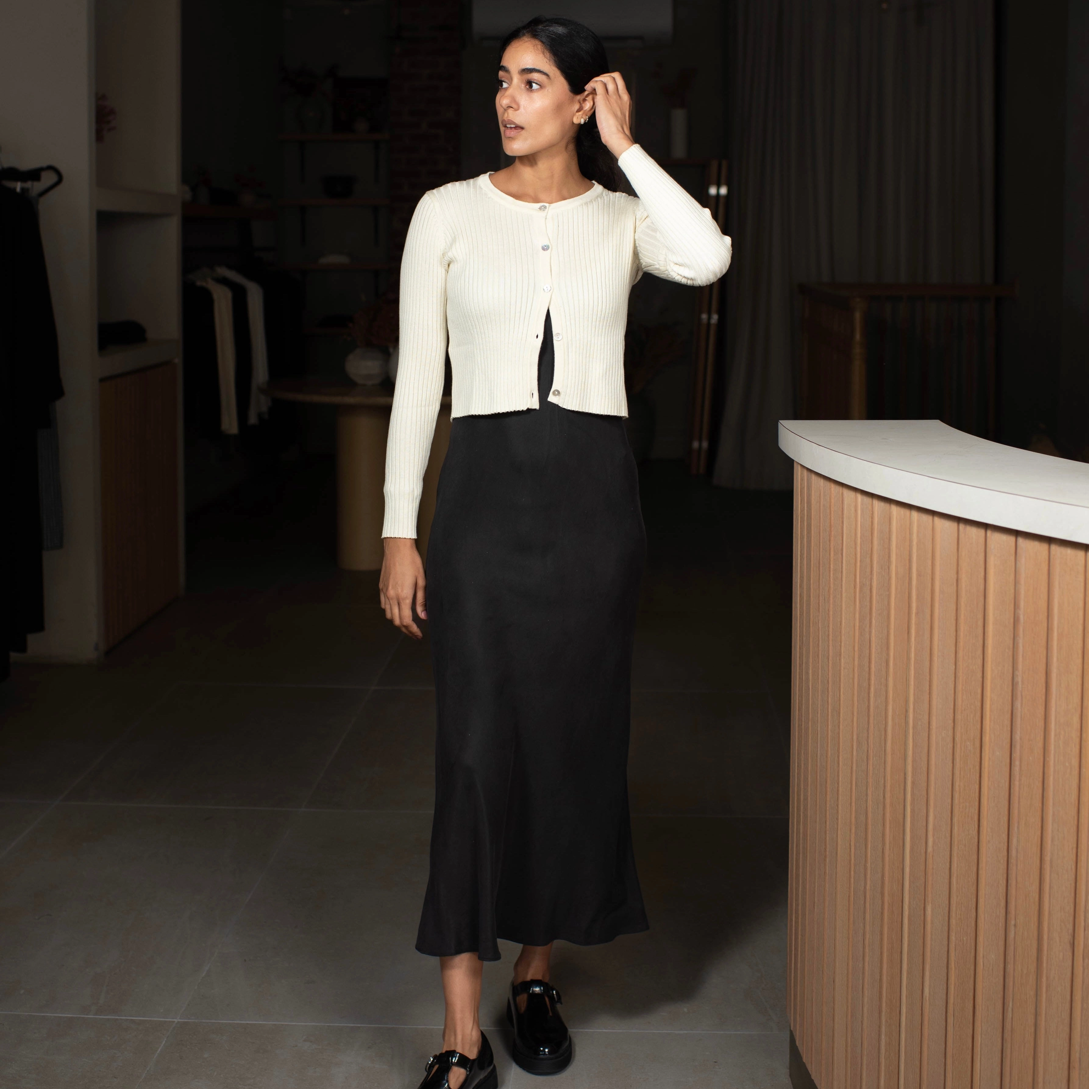 Smart Detail Vintage-Inspired Maxi Slip Dress [Final Sale]