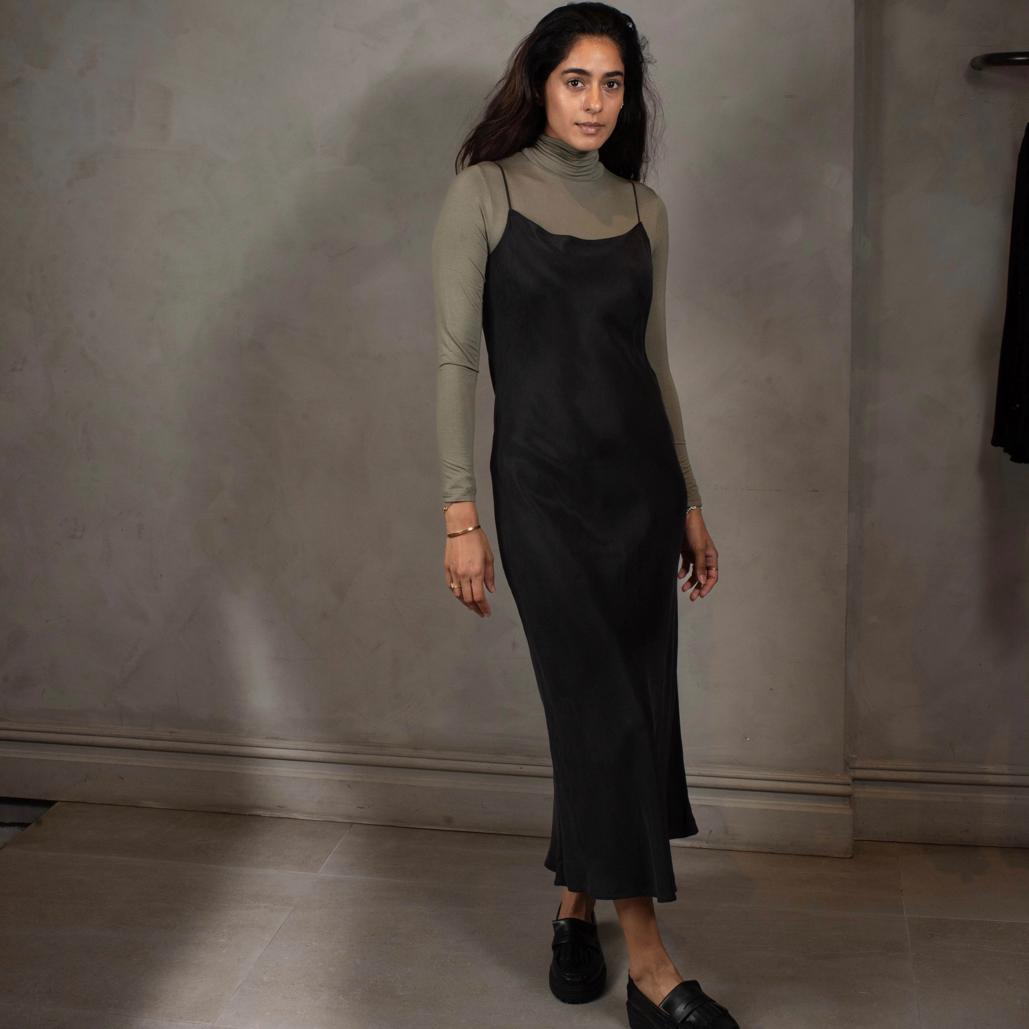 Maxi Slip Dress [Final Sale] flattering appearance Cozy Drape