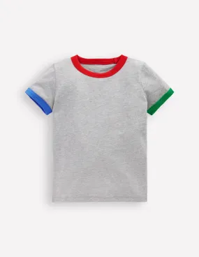 Ringer T-Shirt-Grey Marl OversizedFit