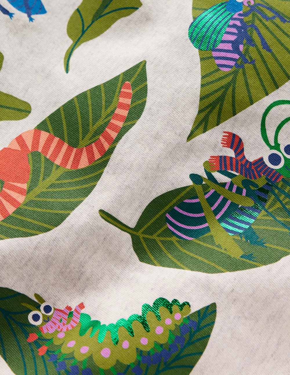 Long Sleeve Printed T-shirt-Oatmeal Bugs summer look Sport Hoodie