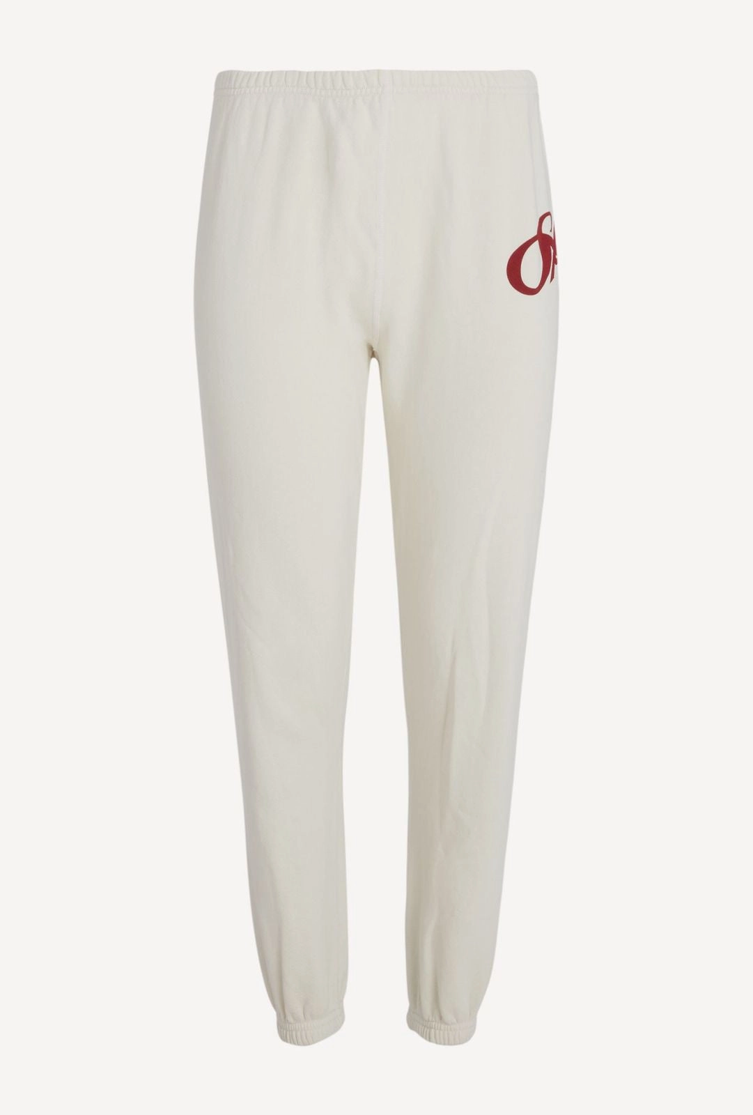 Off White Cotton Logo Script Sweatpants UVProtection Coating