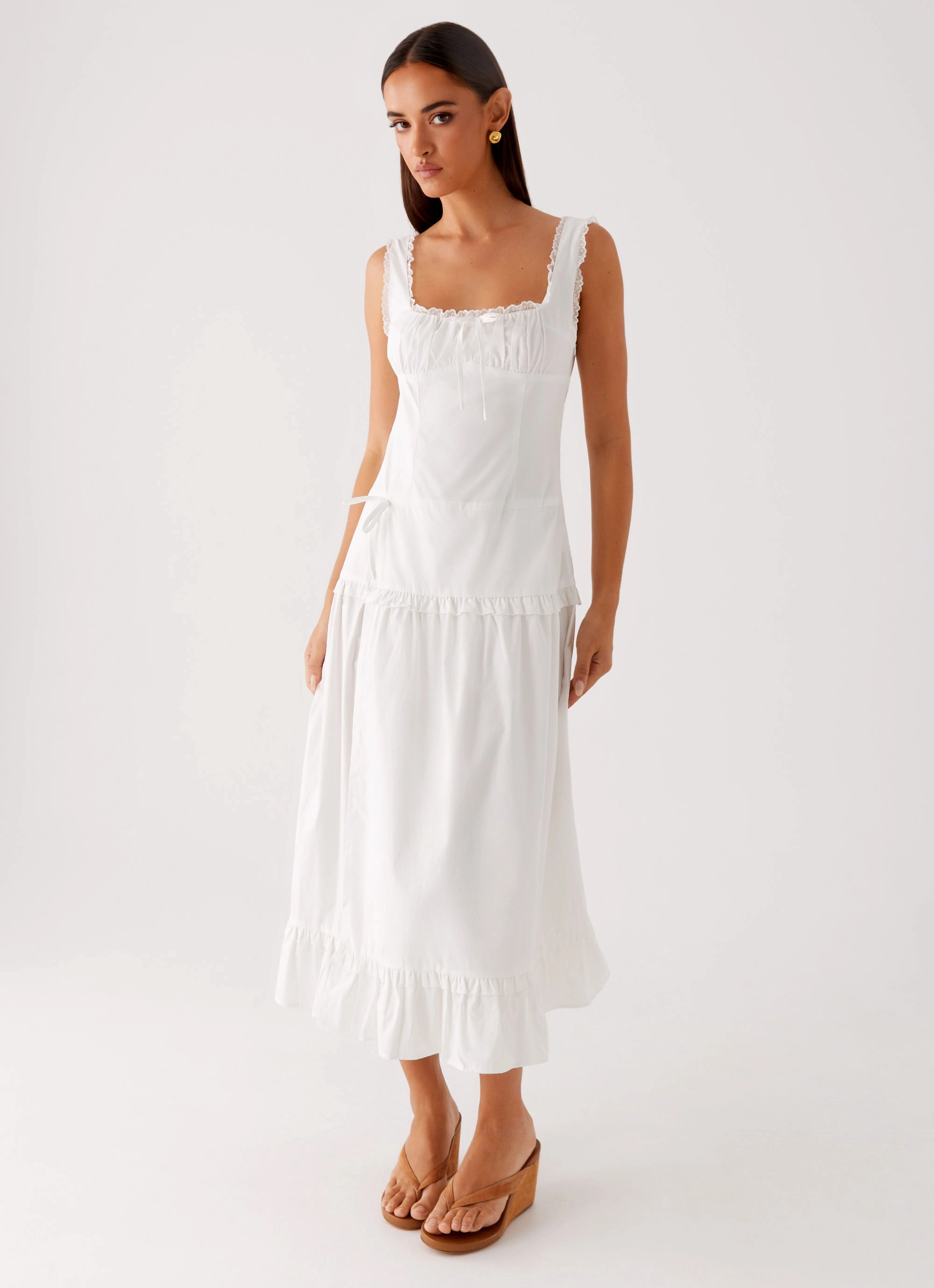 Quinn Midi Dress - White