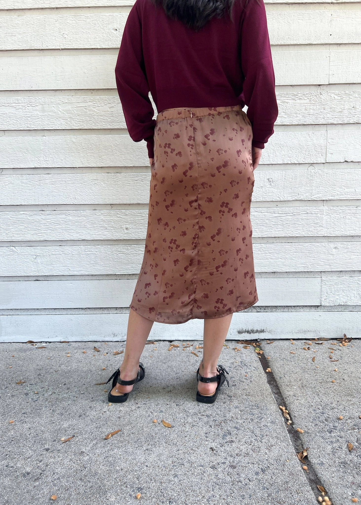 QUINN MIDI SKIRT Style Moment Stretch Fabric
