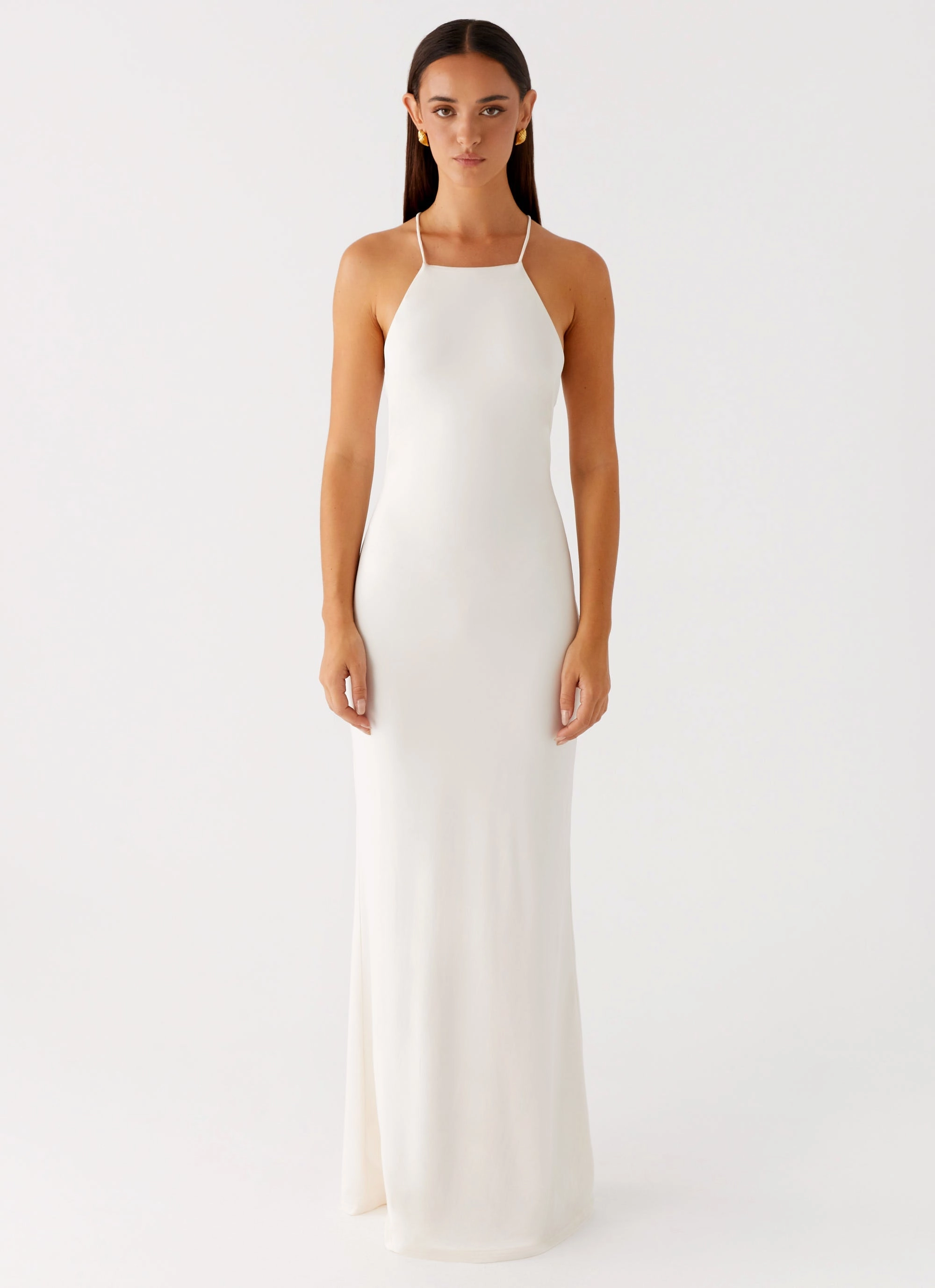 Raffa Pearl Maxi Dress - Ivory