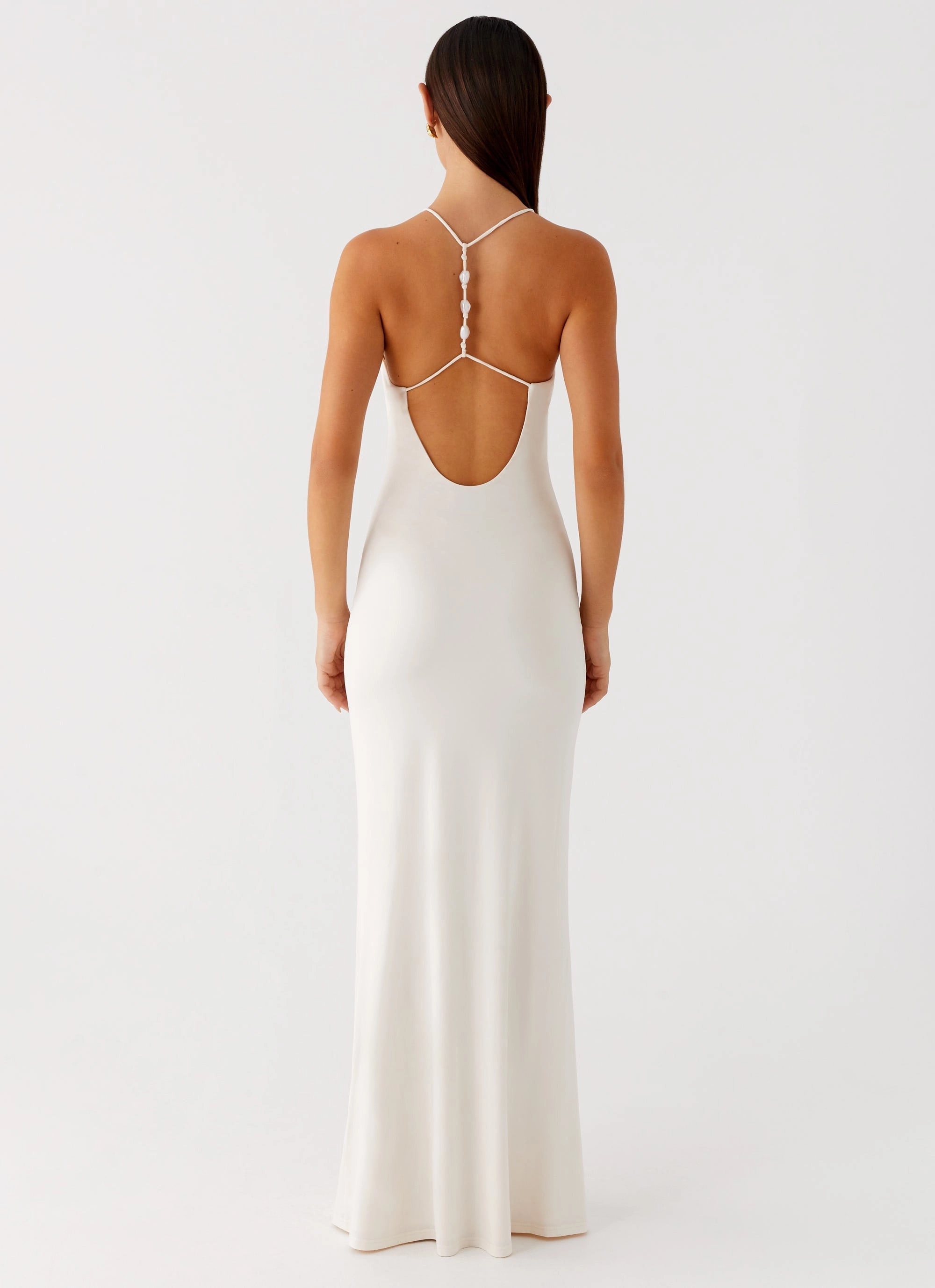 Raffa Pearl Maxi Dress - Ivory