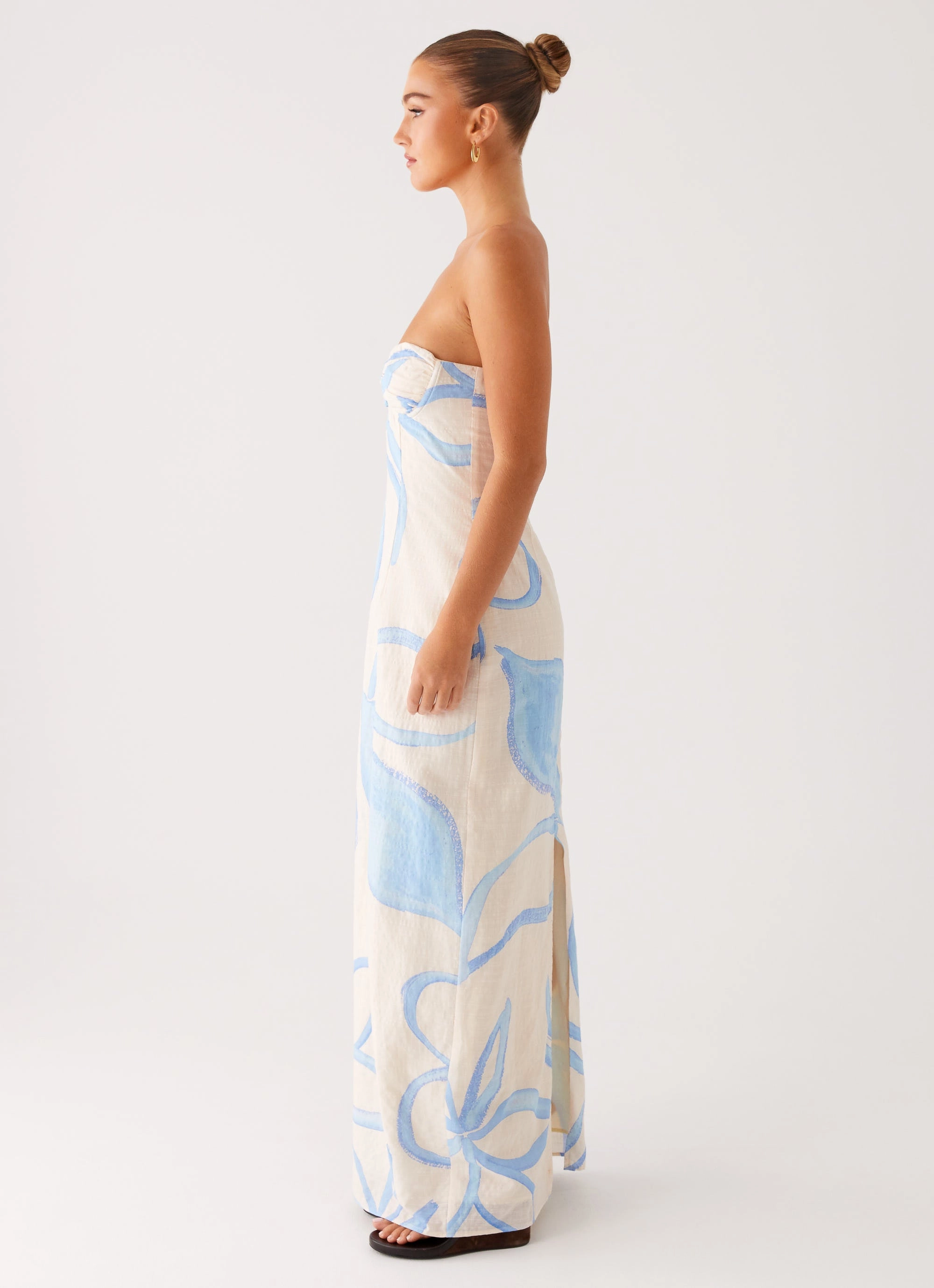 Raiden Maxi Dress - Bloom Wave Print