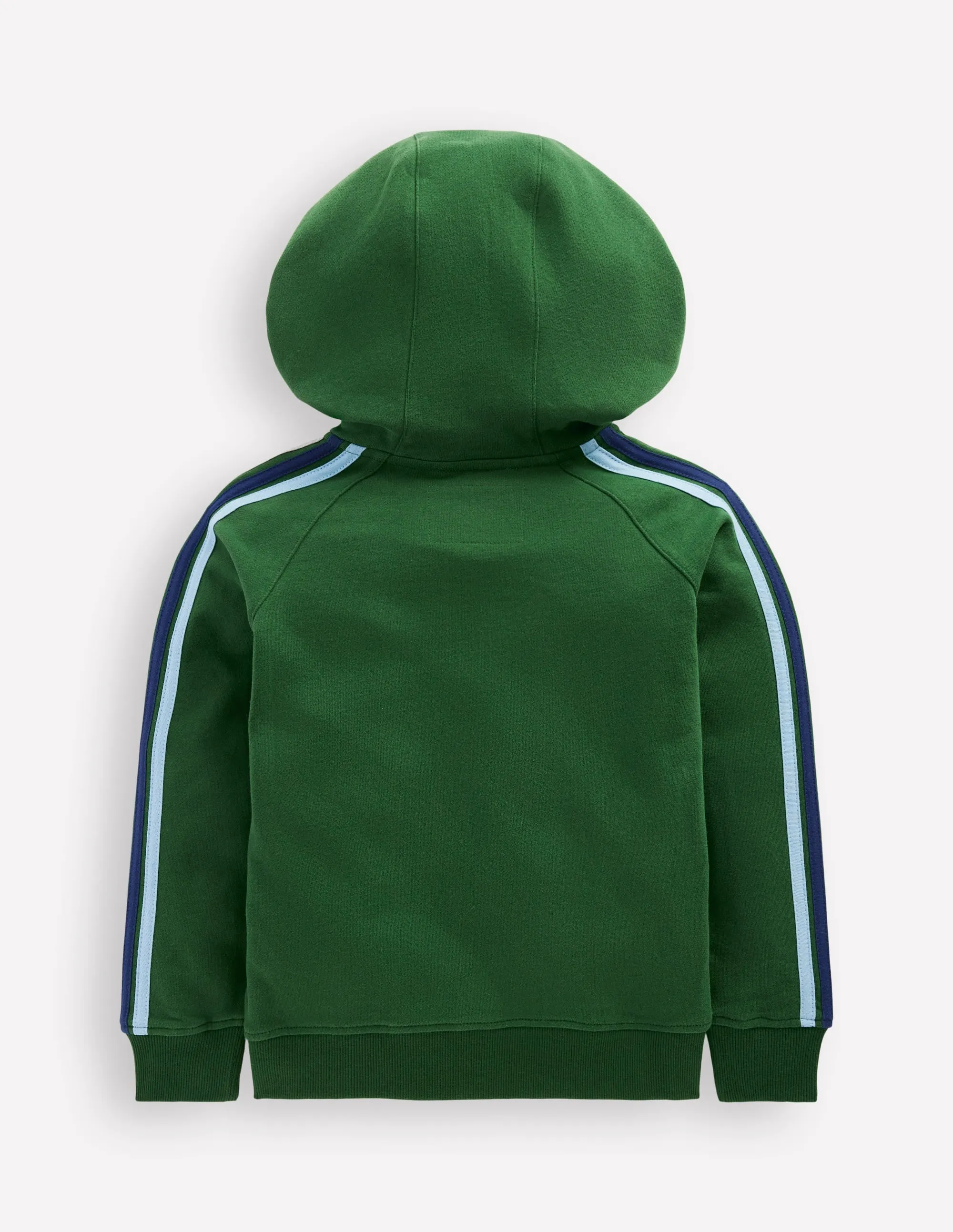 Rainbow Zip-up Hoodie-Pine Green Soft Cotton