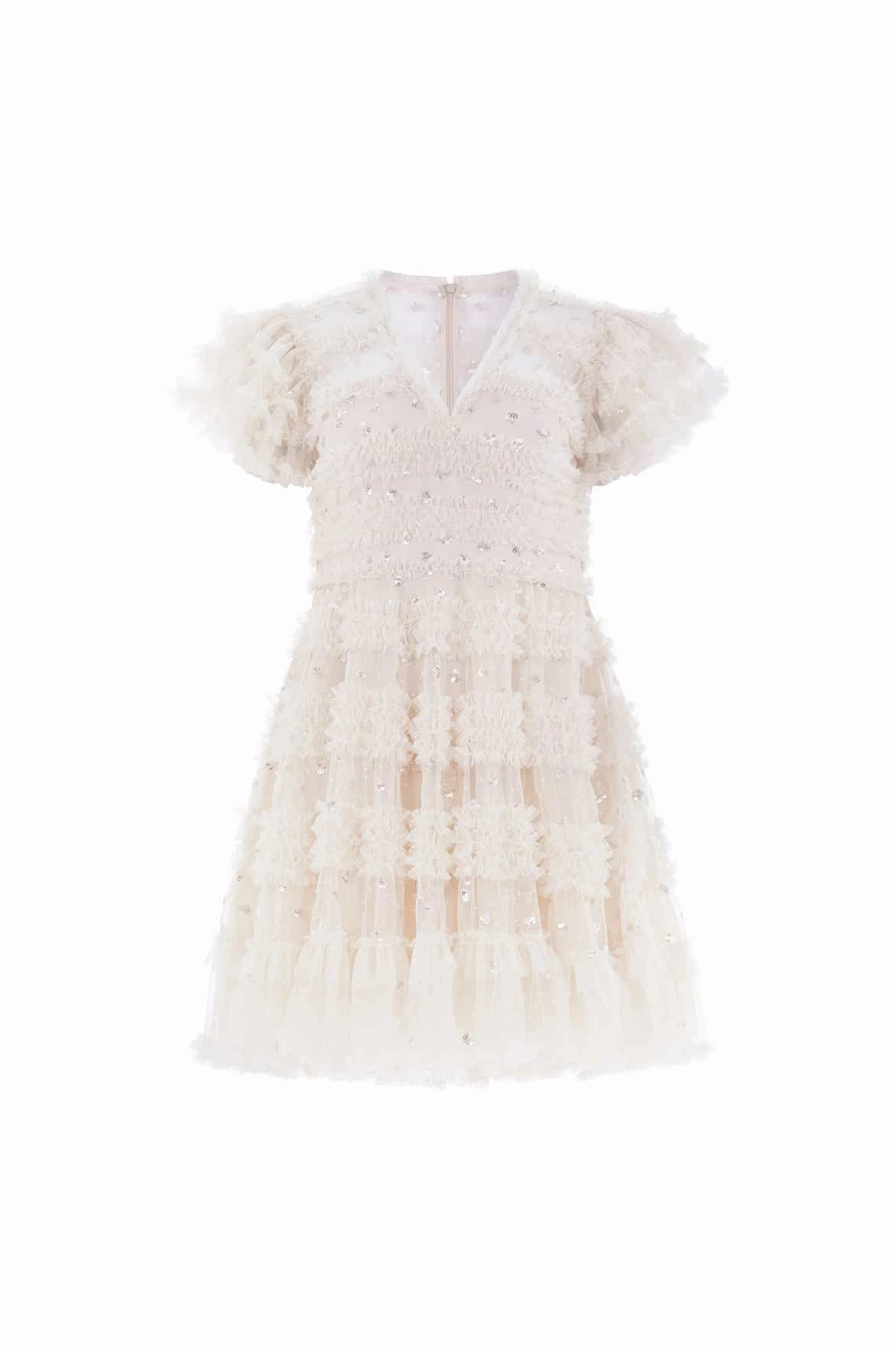 Vivian V-Neck Micro Mini Dress Layered Style