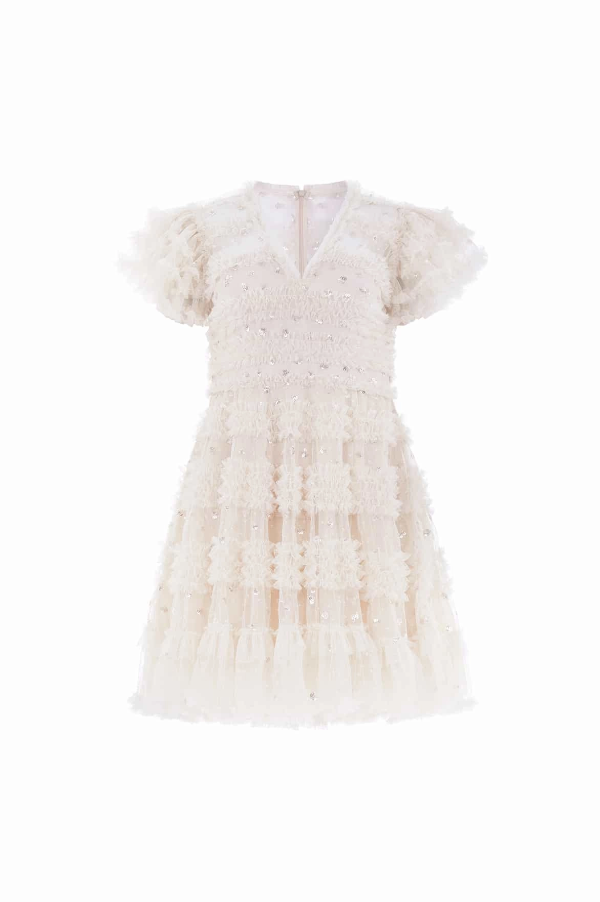 Vivian V-Neck Micro Mini Dress Bold Simplicity Moment Glow