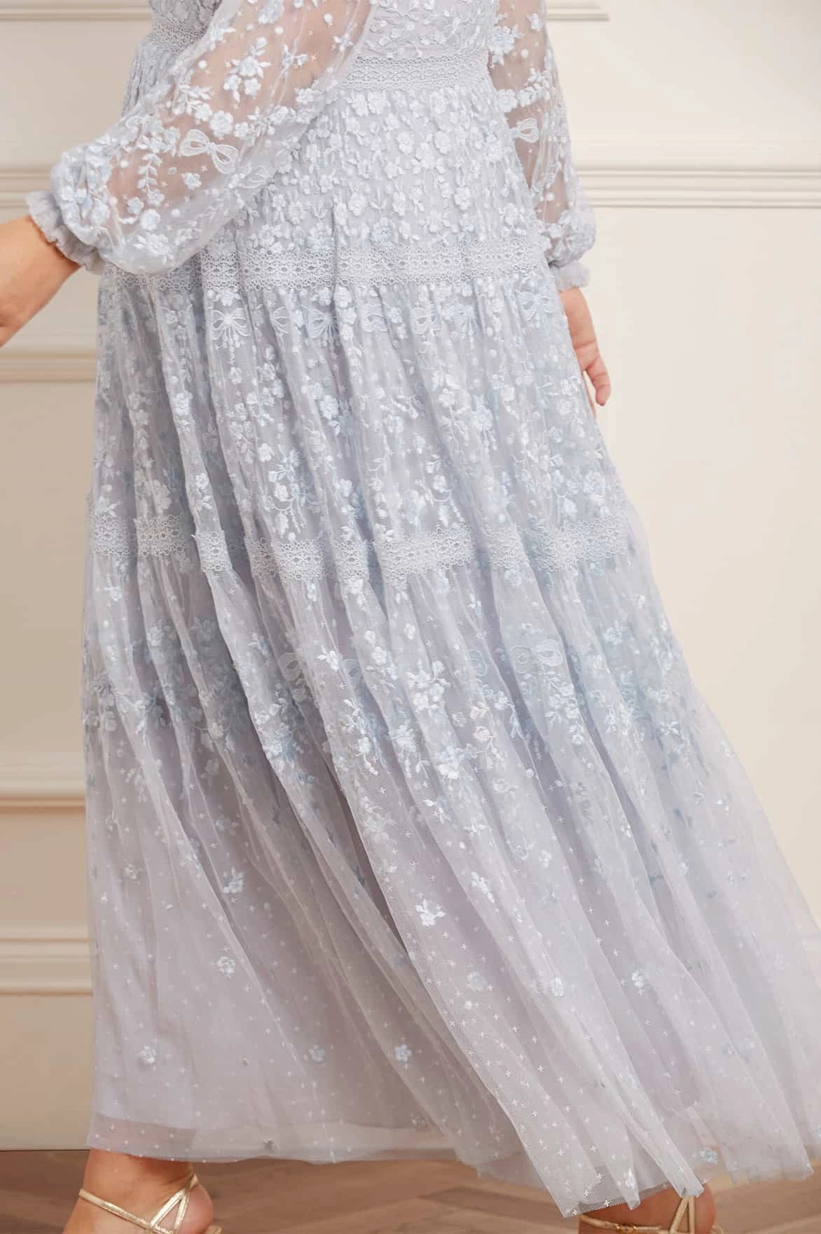 Snag-Resistant Charming Style Celestia Ribbon Ankle Gown