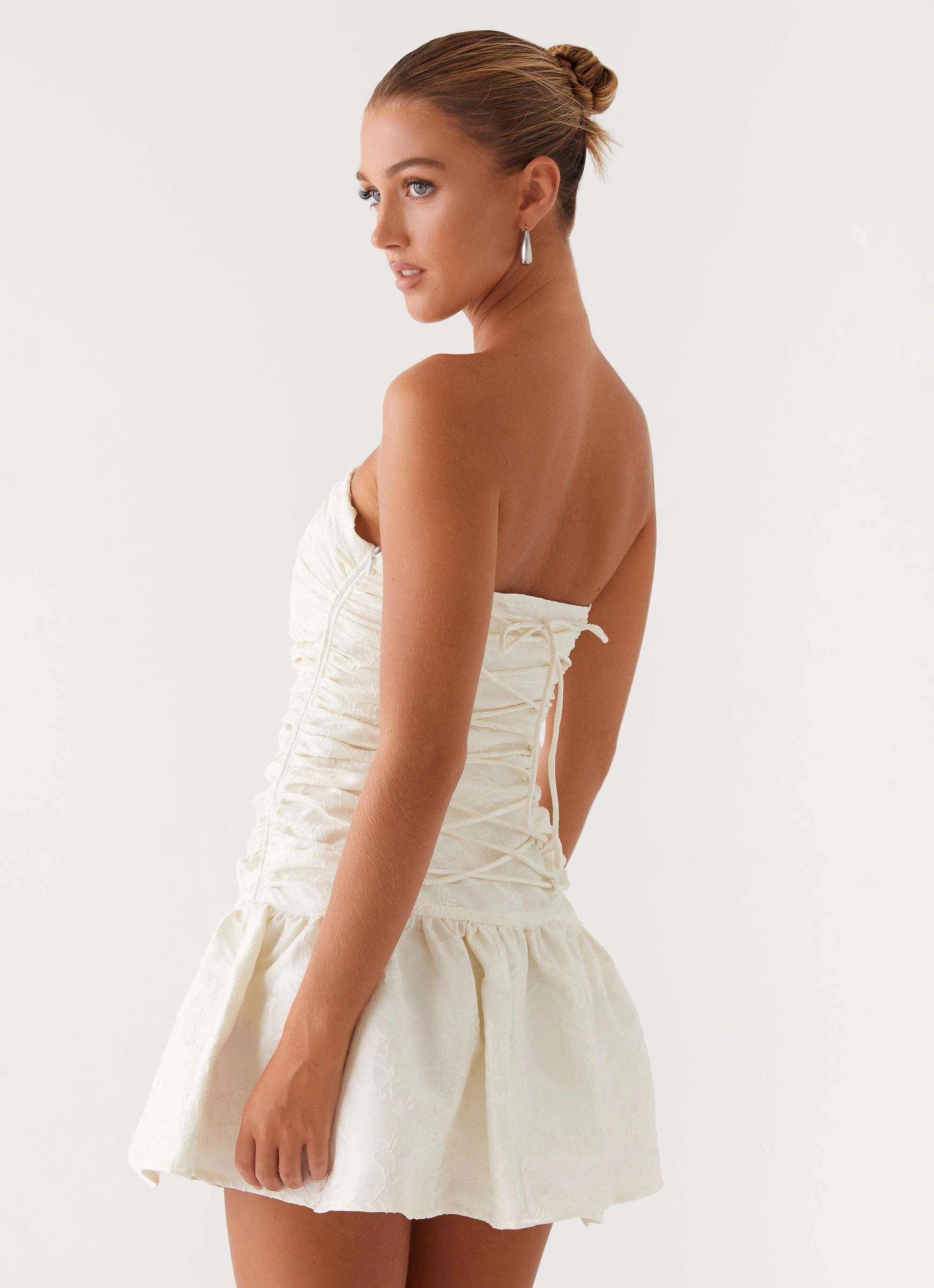 Ray Of Light Mini Dress - White