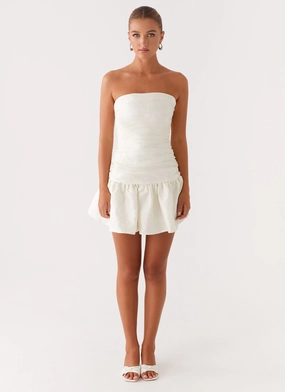 Ray Of Light Mini Dress - White