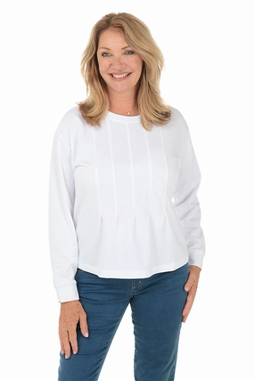 Pleated Peplum Sweatshirt FlexFit Technology Minimalist Aesthetic