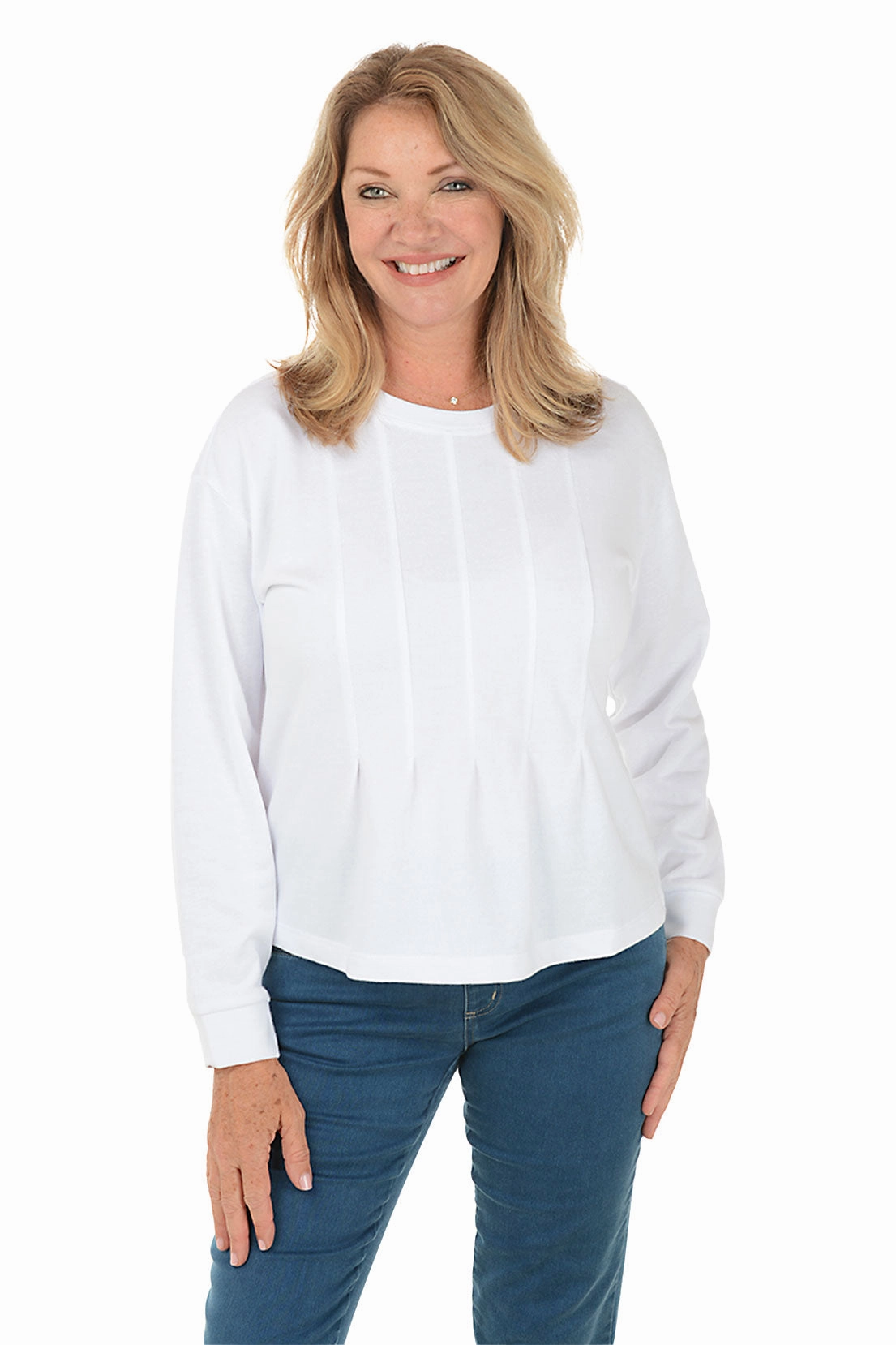 MultiPocket Pleated Peplum Sweatshirt