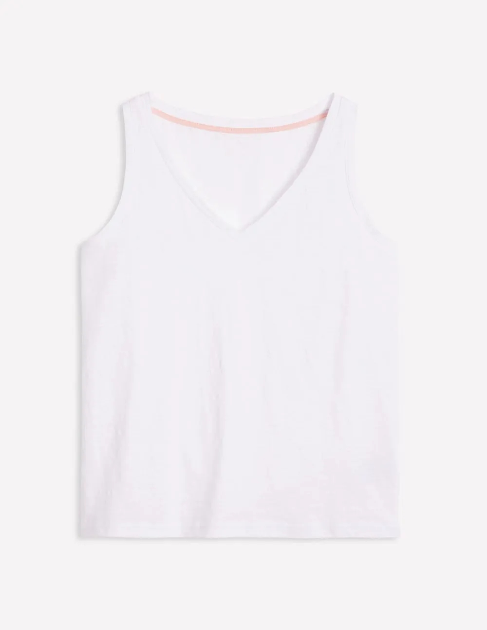 SublimatedPrint Airflow Optimized Weave Regular V-Neck Slub Vest-White