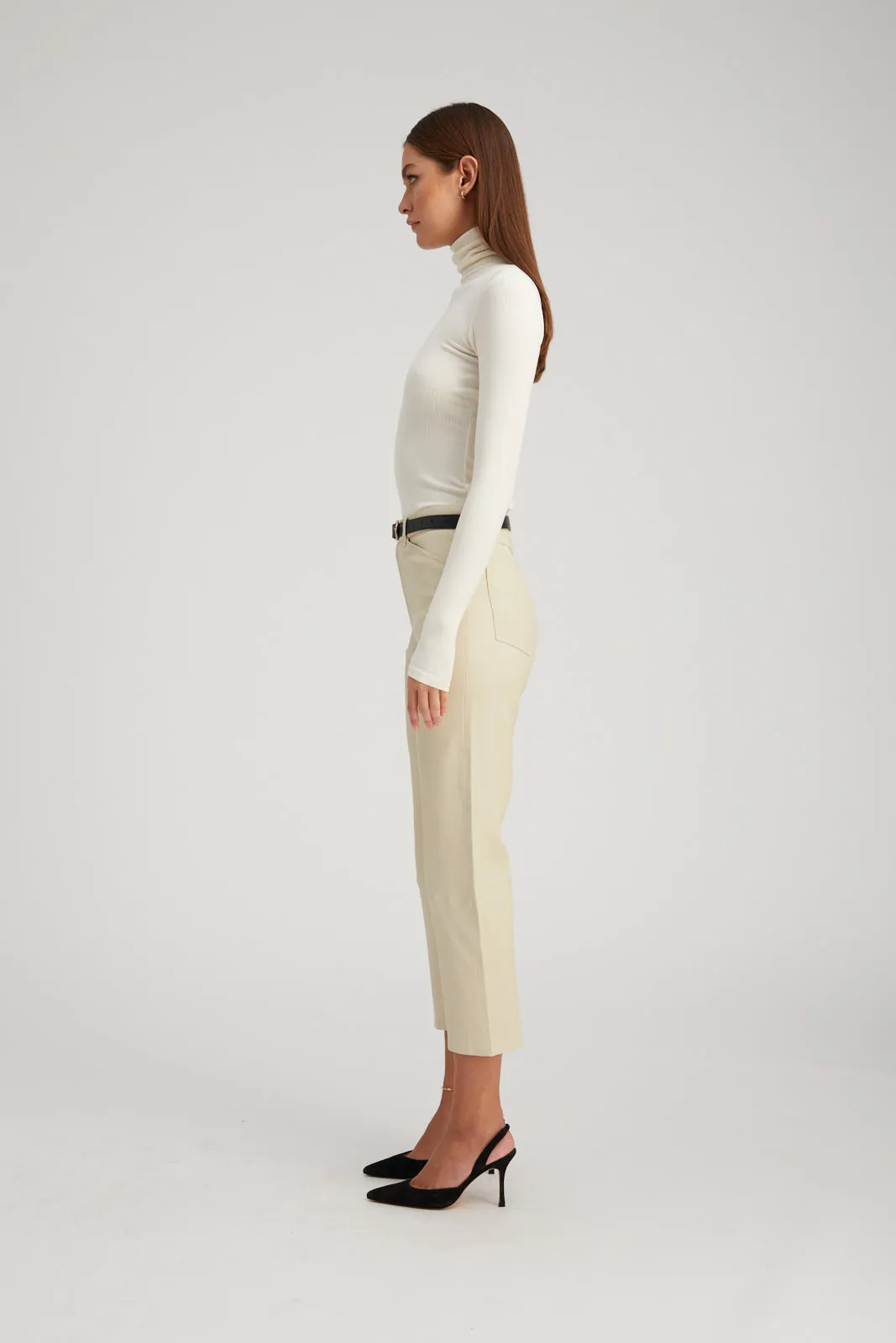 FlexibleLayeredConstruction Ecru City Long Sleeve Turtleneck