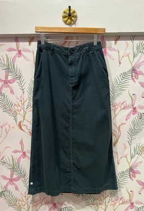 Fia Corduroy Midi Skirt in Mallard Boutique Exclusive Cashmere Touch