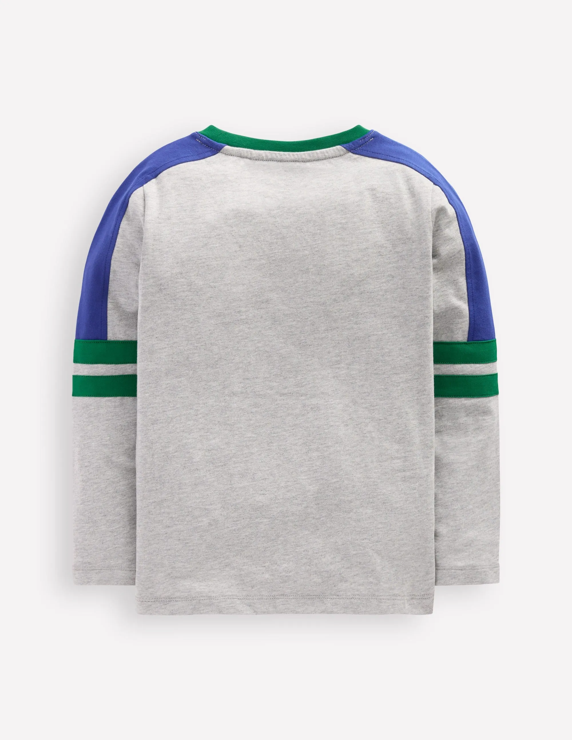 Printed Hoodie Durable Overlock Stitch Colour Block T-shirt-GREY MARL COLOURBLOCK