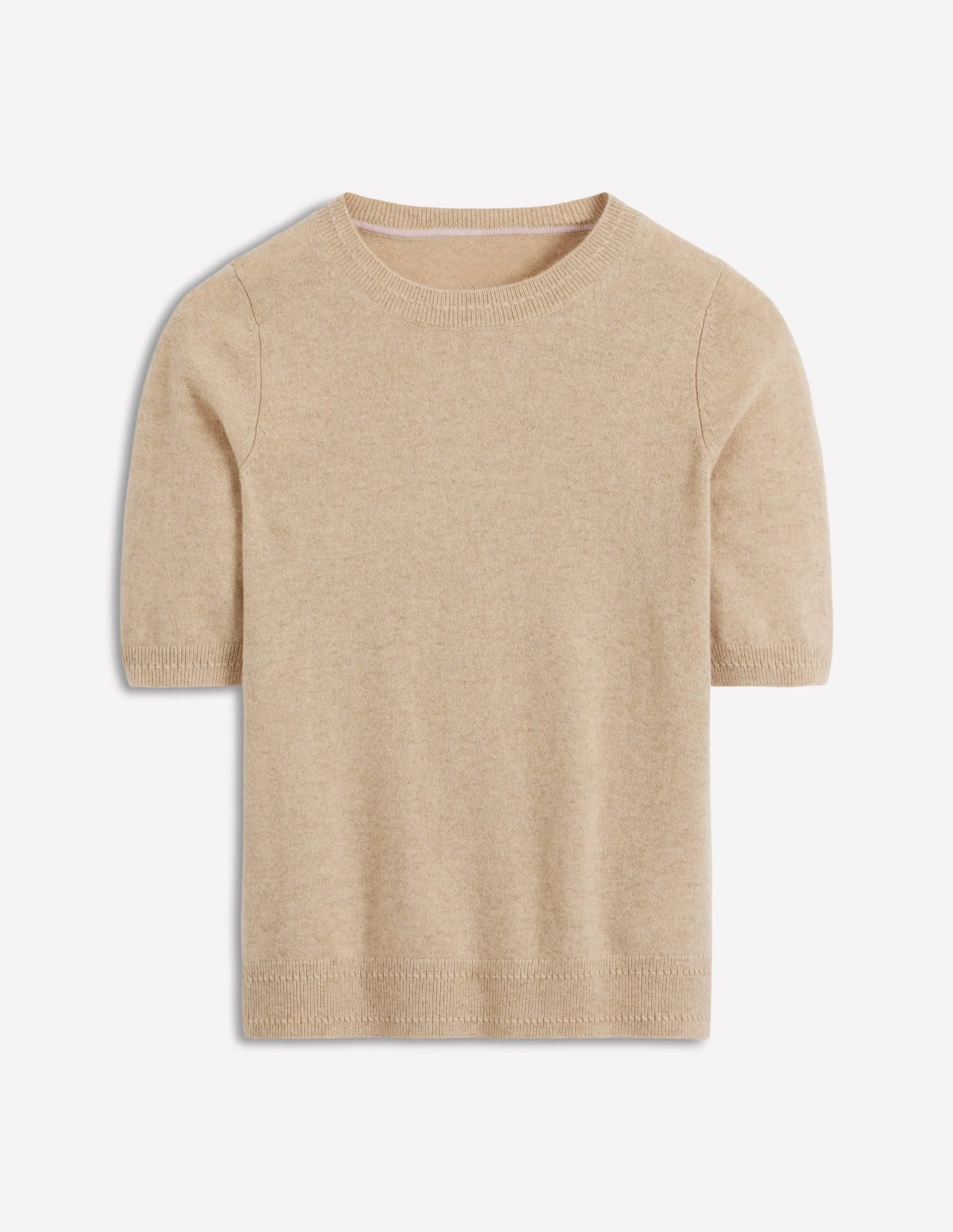 Indoor style Ventilated Panels Eva Cashmere T-Shirt-Chinchilla Melange