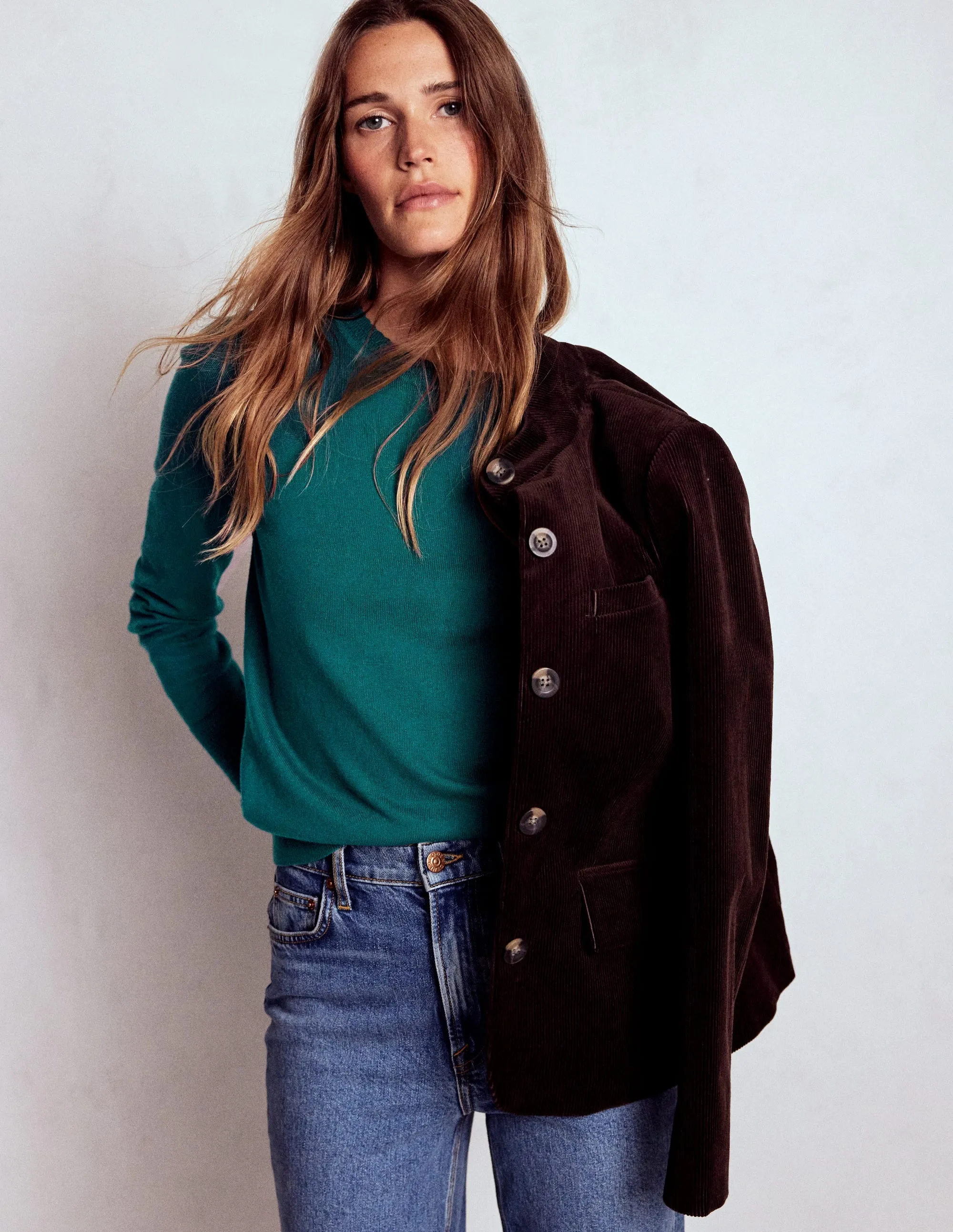 Briony Stitch Jumper-Drake Green Durable Blends Lounge Vibe