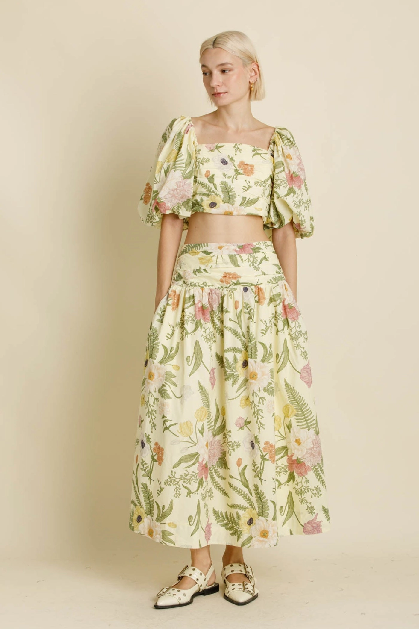 Outdoor Gathering Relaxed Feel EMMI BOTANICAL GARDEN MAXI SKIRT